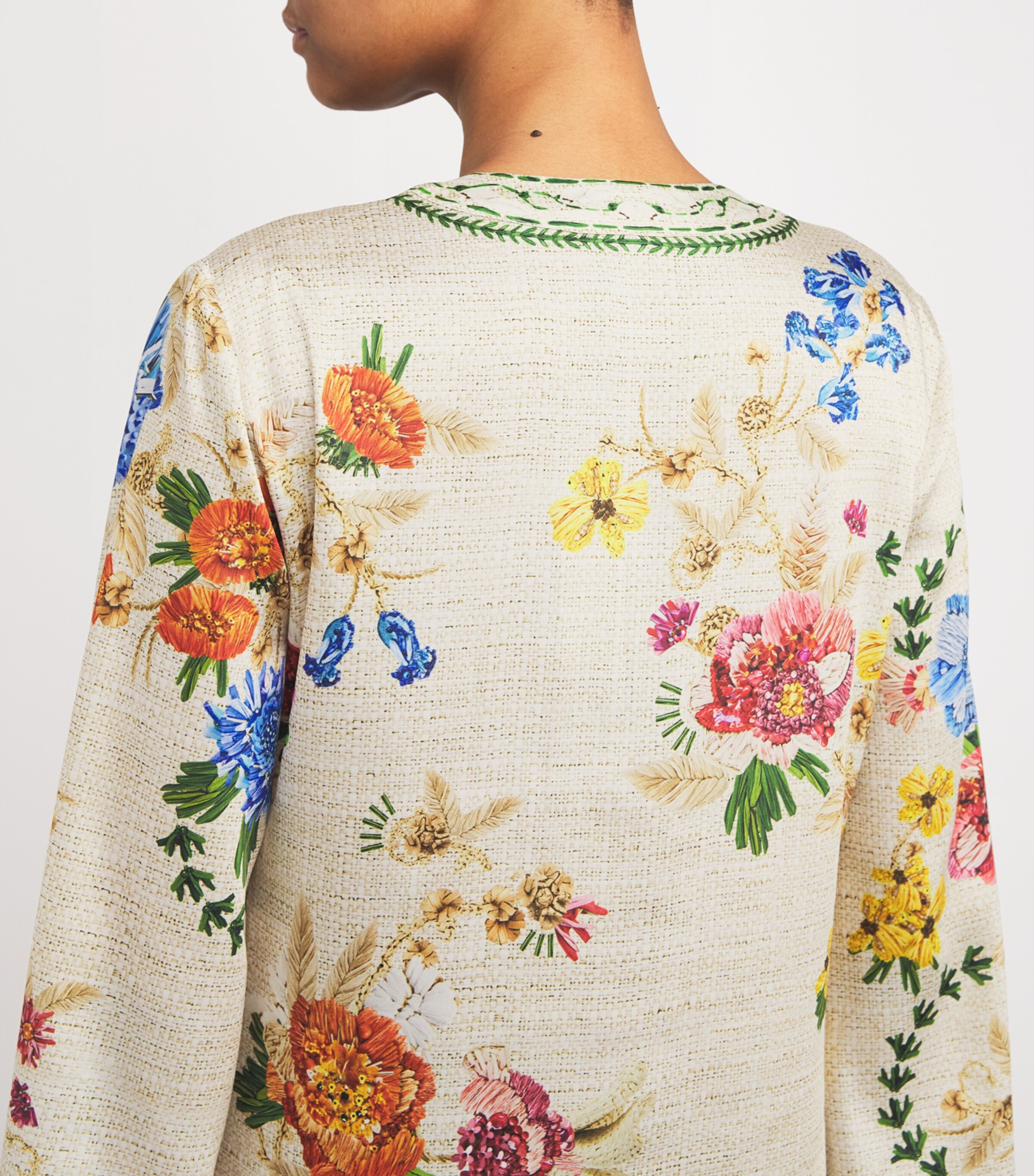 Satin Floral Collins Kaftan FARINIFERA Image 6