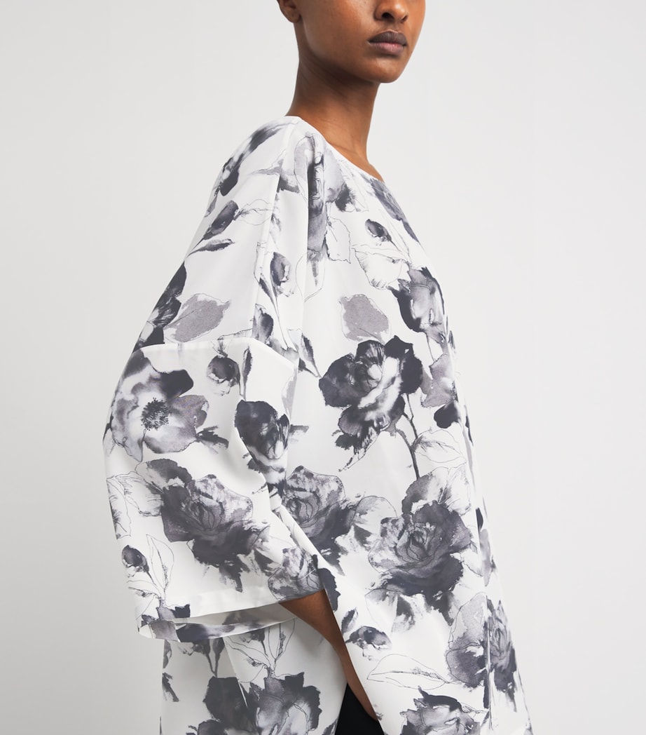 Silk Floral Top MNOCHROM Image 6