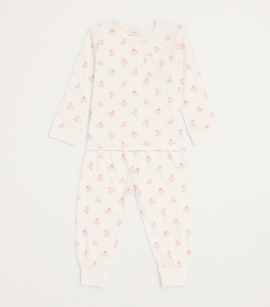 Organic Cotton Floral Pyjama Set (2-6 Years) MULTI Image 3