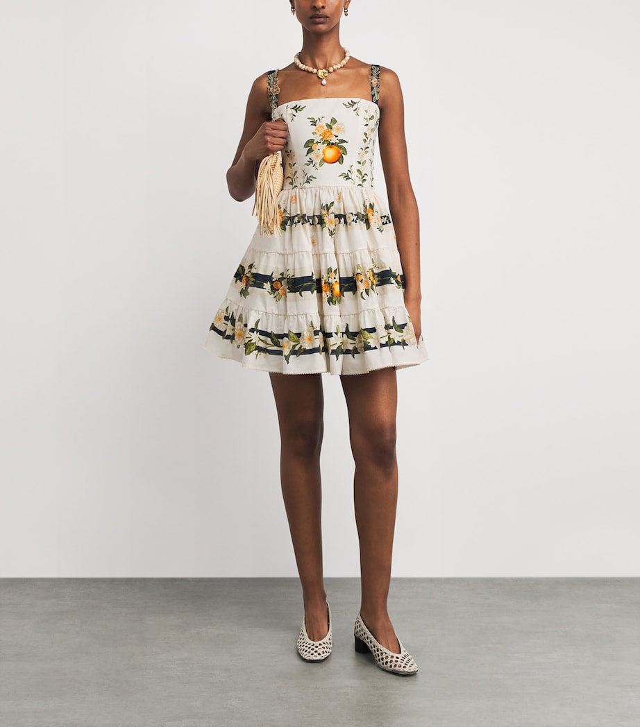 Agua By Agua Bendita Womens Cotton Floral lima Valle Mini Dress Image 2