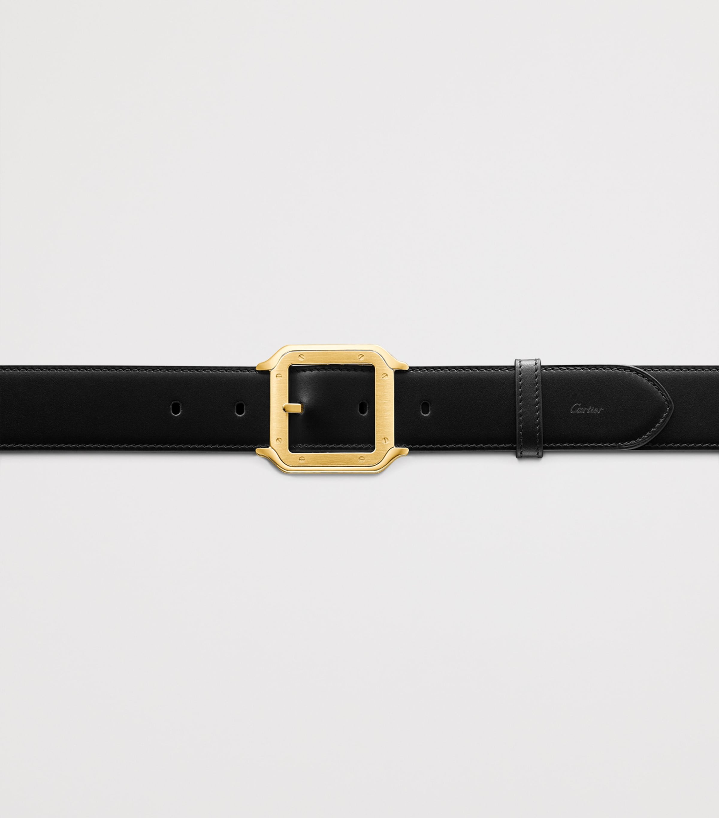 Cartier Leather Santos de Cartier Reversible Belt Black Image 4