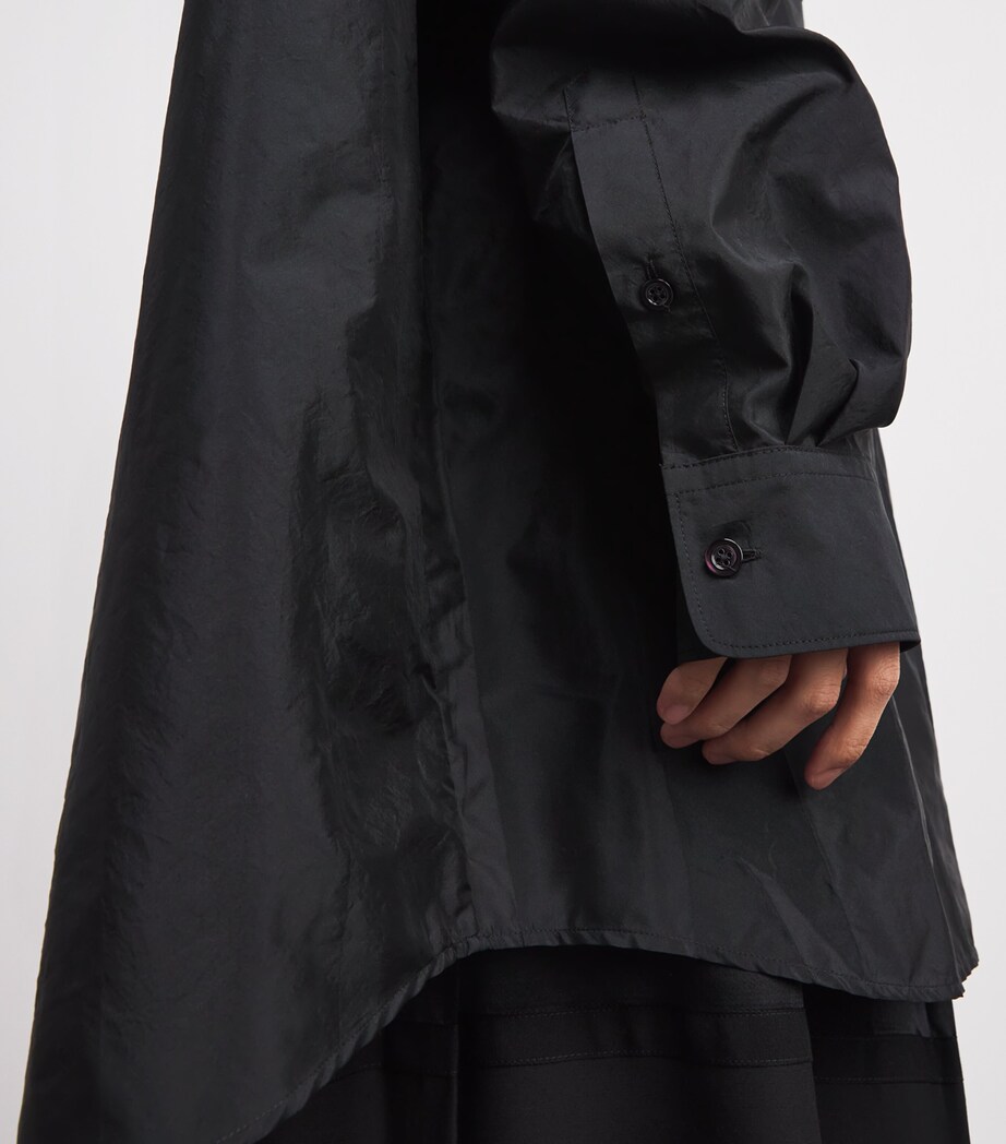 Maison Margiela Womens Woven Oversized Shirt Black Image 7