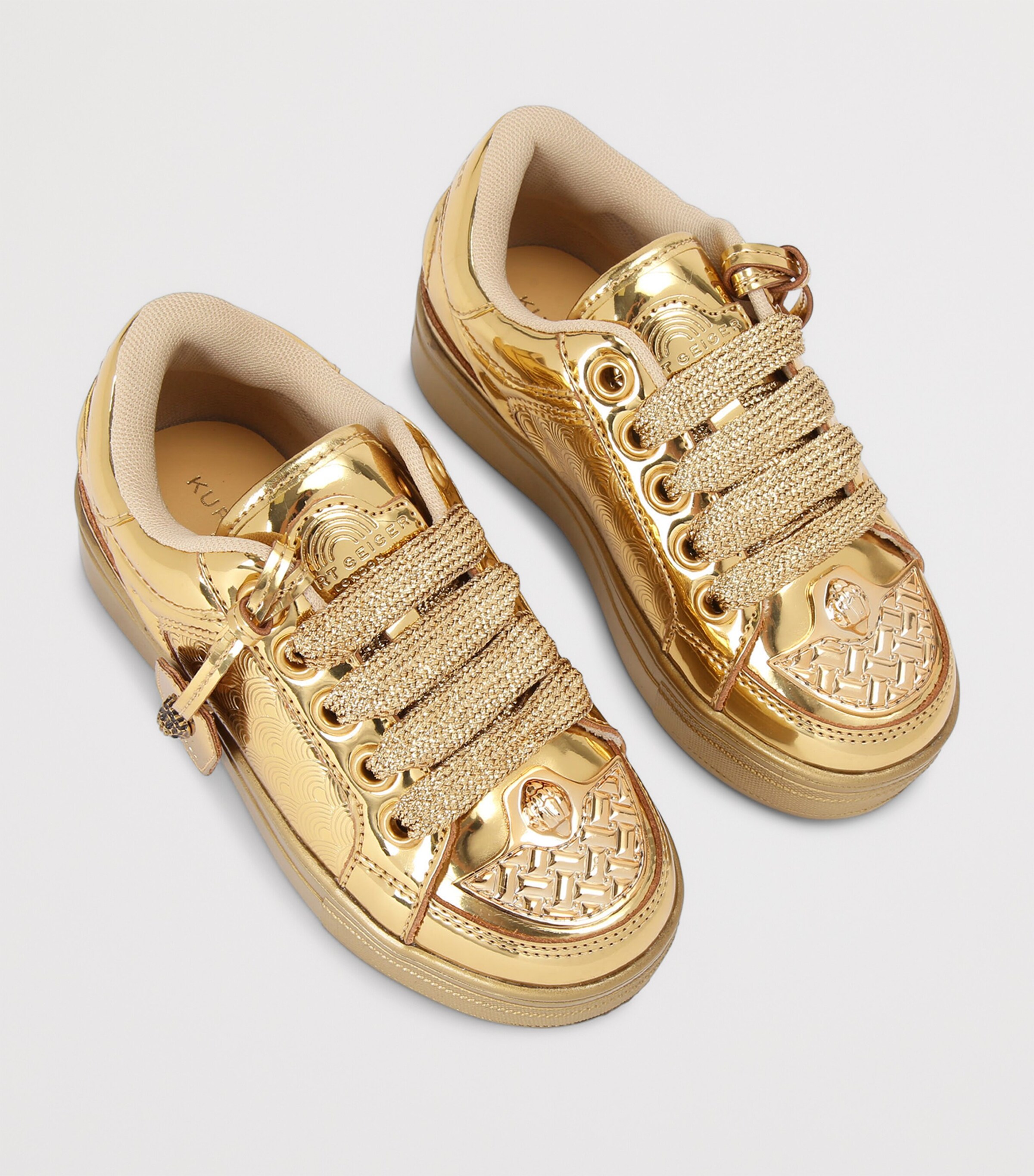 Leather Mini Southbank Tag Sneakers GOLD COMB Image 4