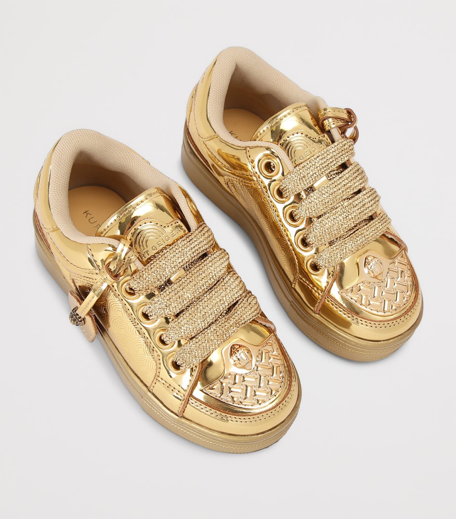 Leather Mini Southbank Tag Sneakers GOLD COMB Image 4