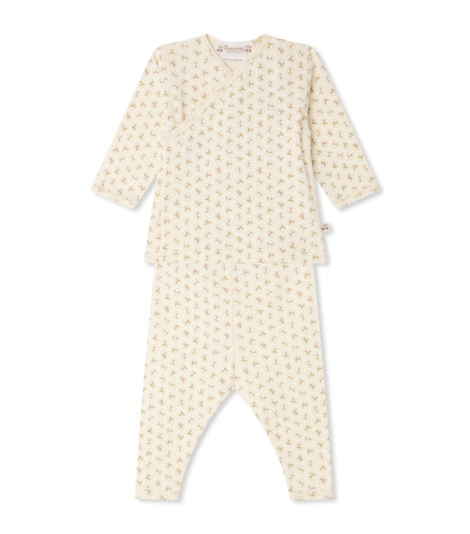 Bonpoint Cotton Floral Top and Leggings Set (1-18 Months) Imp Rose Fane Image 1