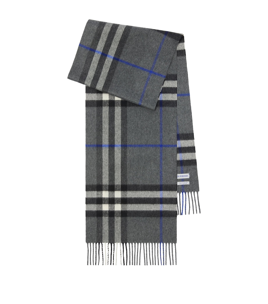 Cashmere Check Scarf MARLBOROUGH GREY Image 1