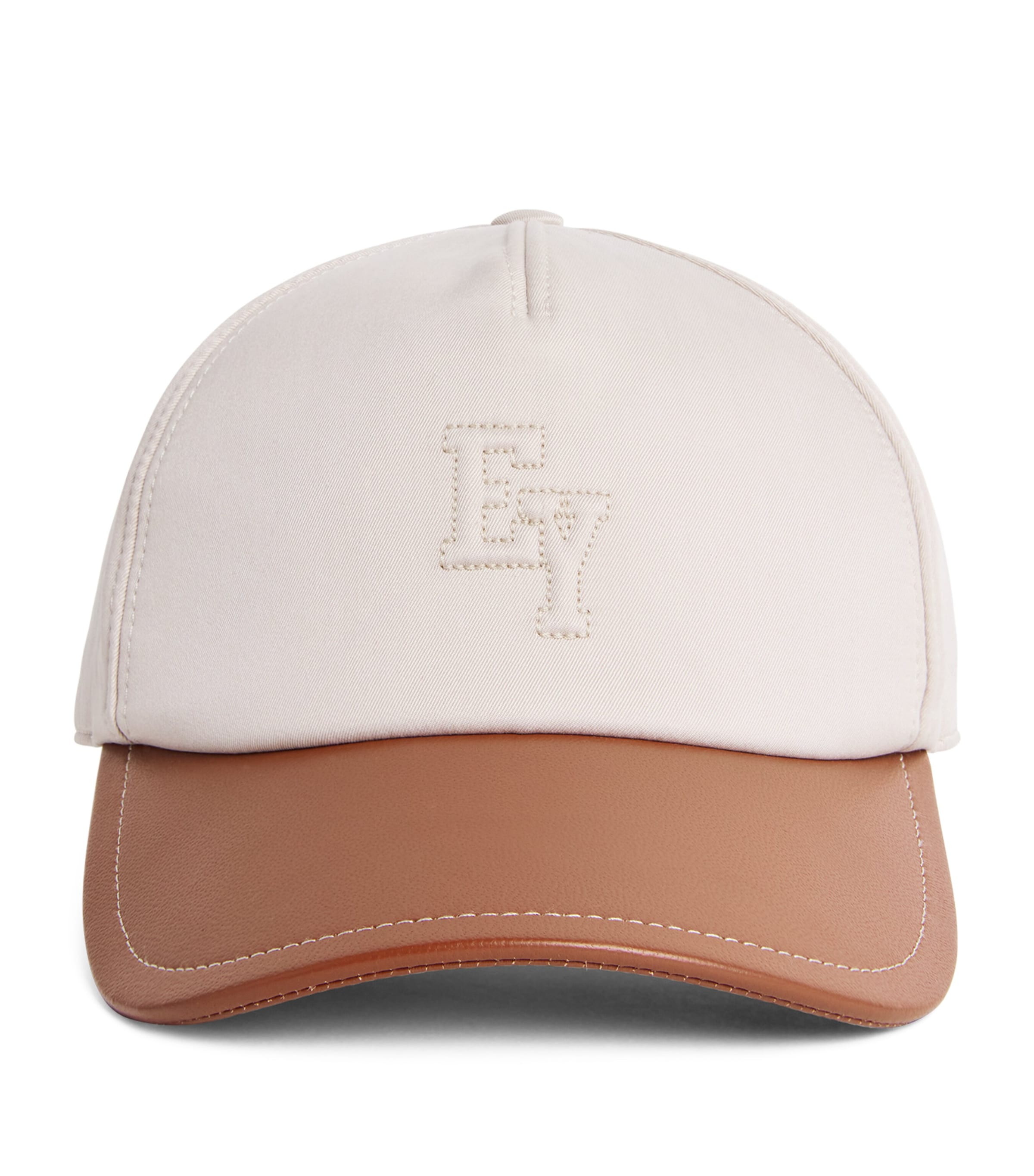 Silk-Leather EY Baseball Cap SABBIA E MORO Image 1