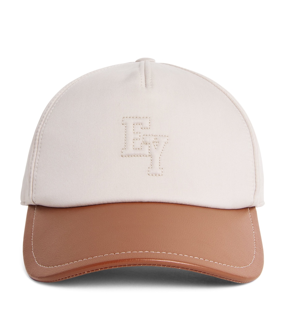 Silk-Leather EY Baseball Cap SABBIA E MORO Image 1