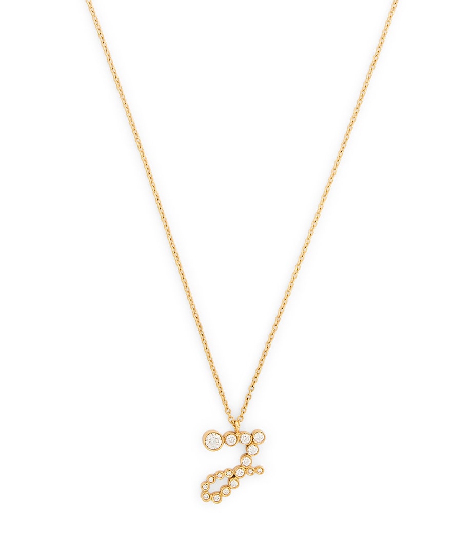 Yellow Gold and Diamond Soprano 'J' Necklace YELLOW GOLD Image 1