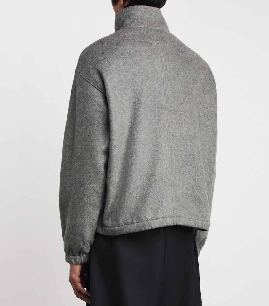 Silk Fleece Half-Zip Sweatshirt TOP GRAY Image 4