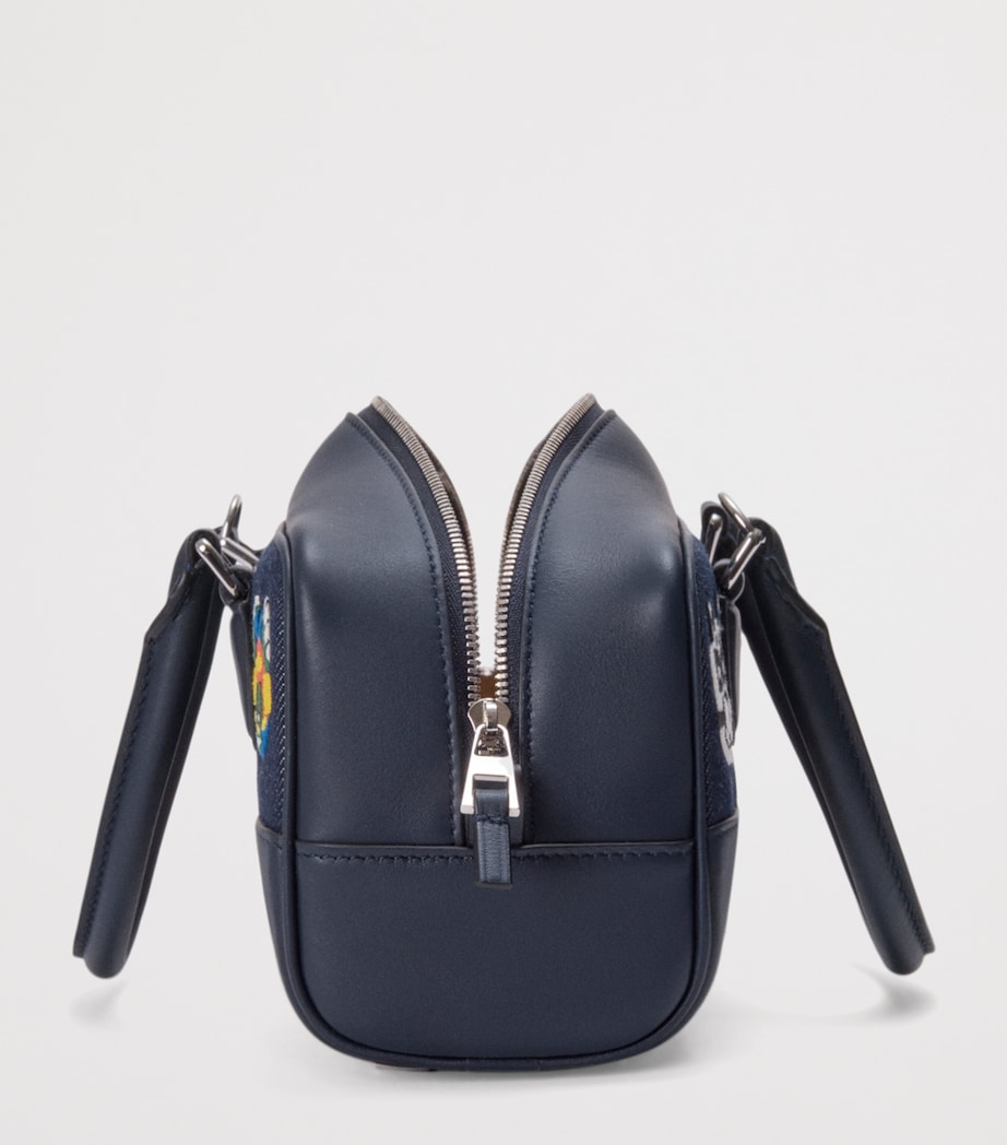 x Louis Wain Denim Amazona 23 Top Handle Bag BLUE Image 3