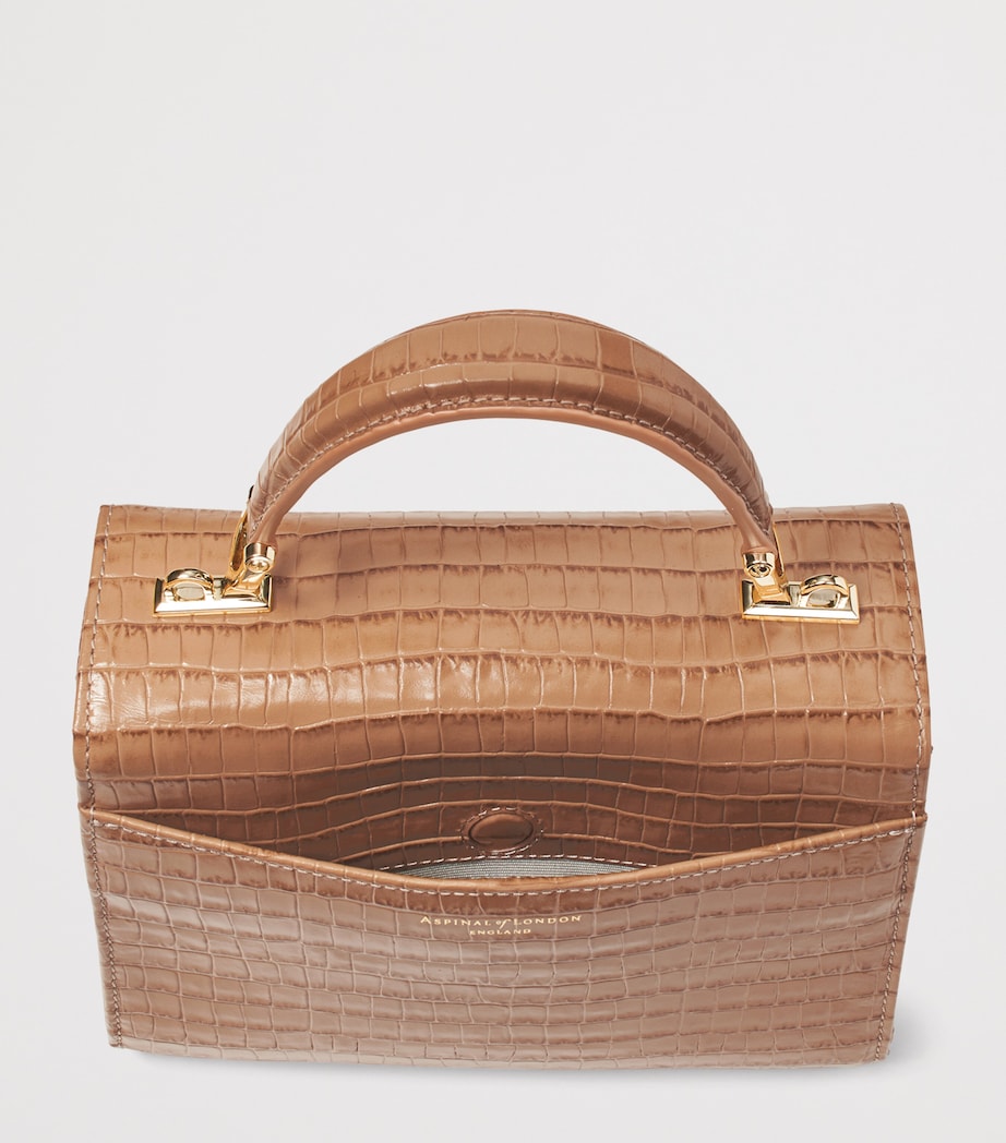 Aspinal Of London Midi Leather Mayfair Top-Handle Bag Caramel Image 4