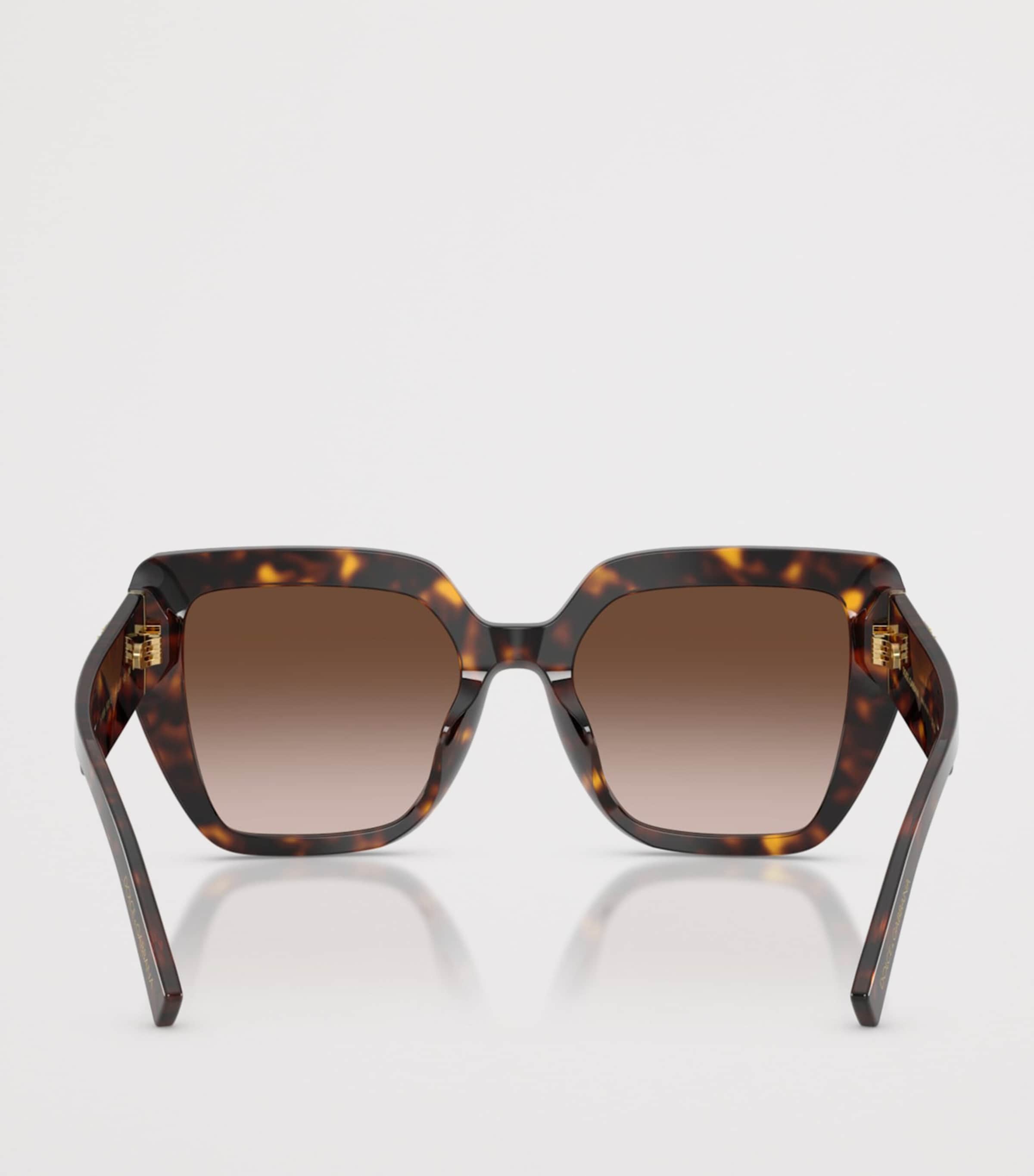 Dolce&Gabbana Tortoise Square Cat-Eye Sunglasses Brown Image 4
