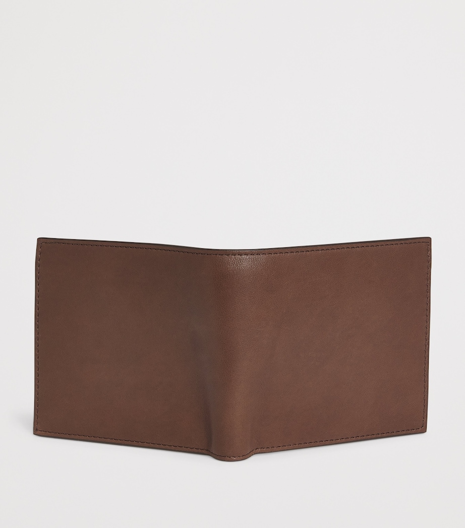 Leather Bifold Wallet DARK BROWN Image 3