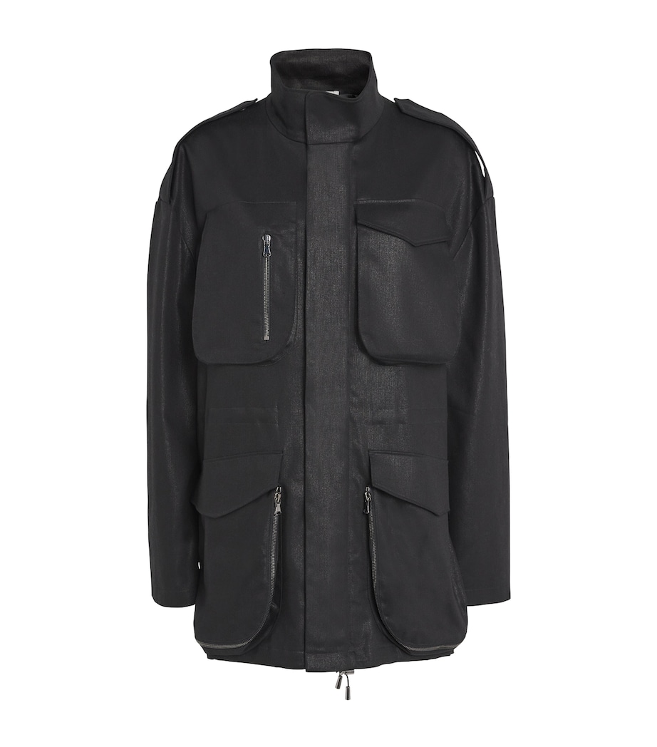 Shimmer Meryl Parka BLACK Image 1