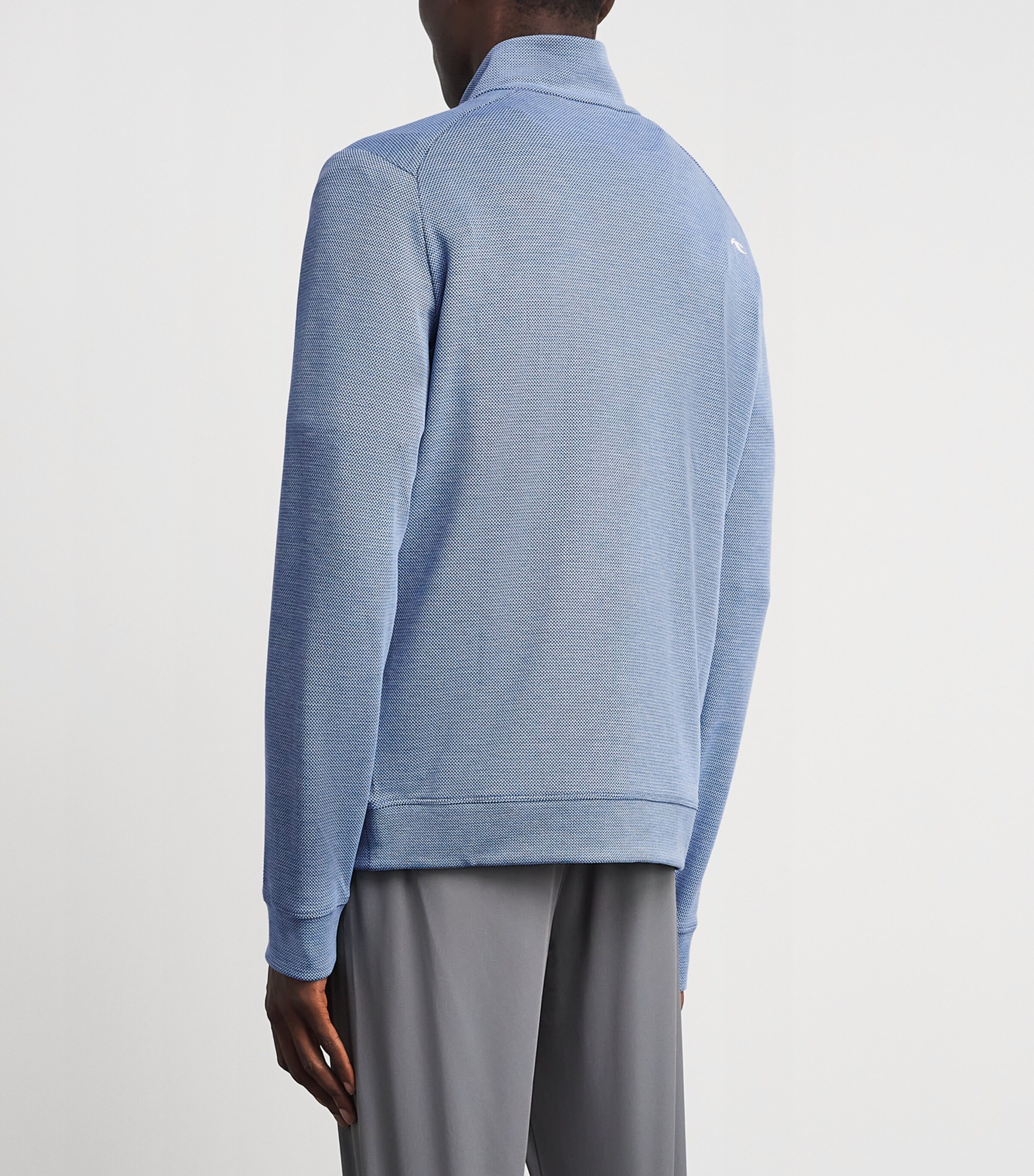 KJUS Mens Essentials Quarter-Zip Sweatshirt Vpor Blu/atlanta Blu Image 5