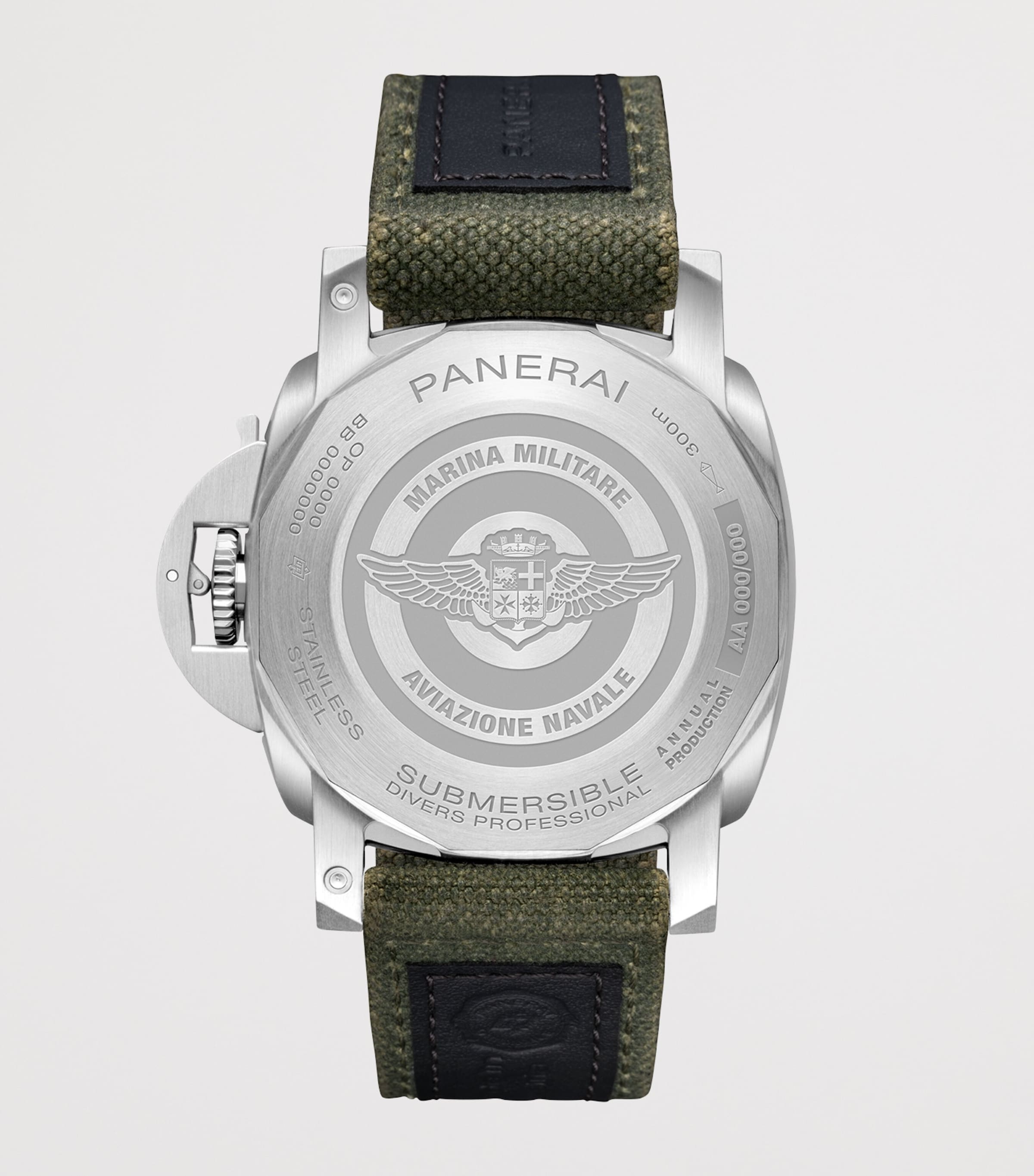 Stainless Steel Submersible Marina Militare Watch 44mm GREEN Image 2