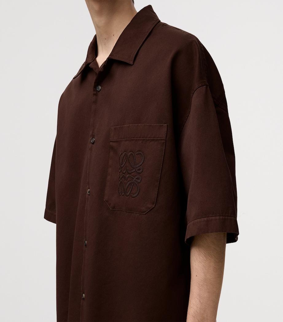 LOEWE Mens x Paula’s Ibiza Anagram Shirt Chocolate Brown Image 5