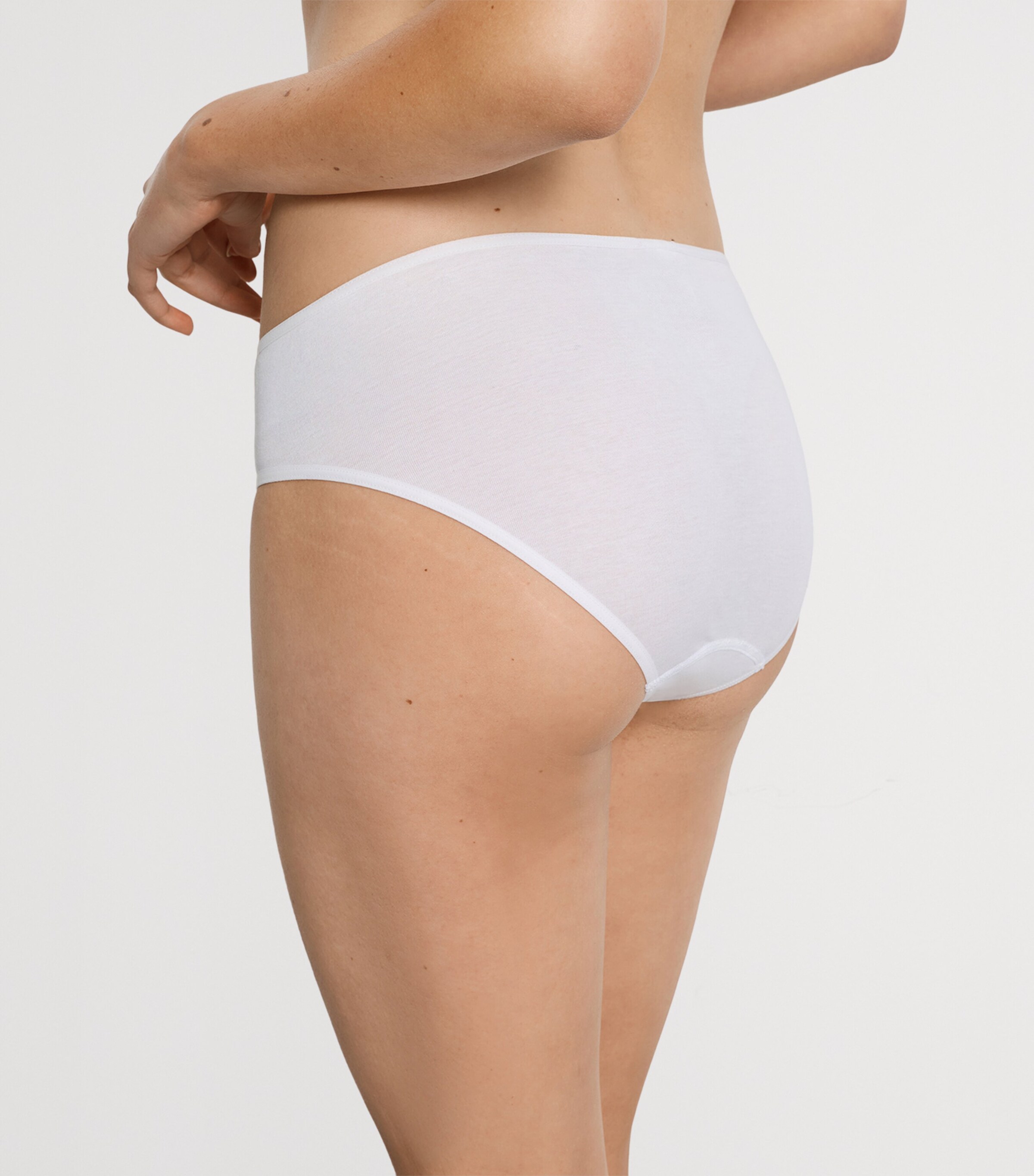Hanro Womens Cotton Belen Midi Briefs White Image 3