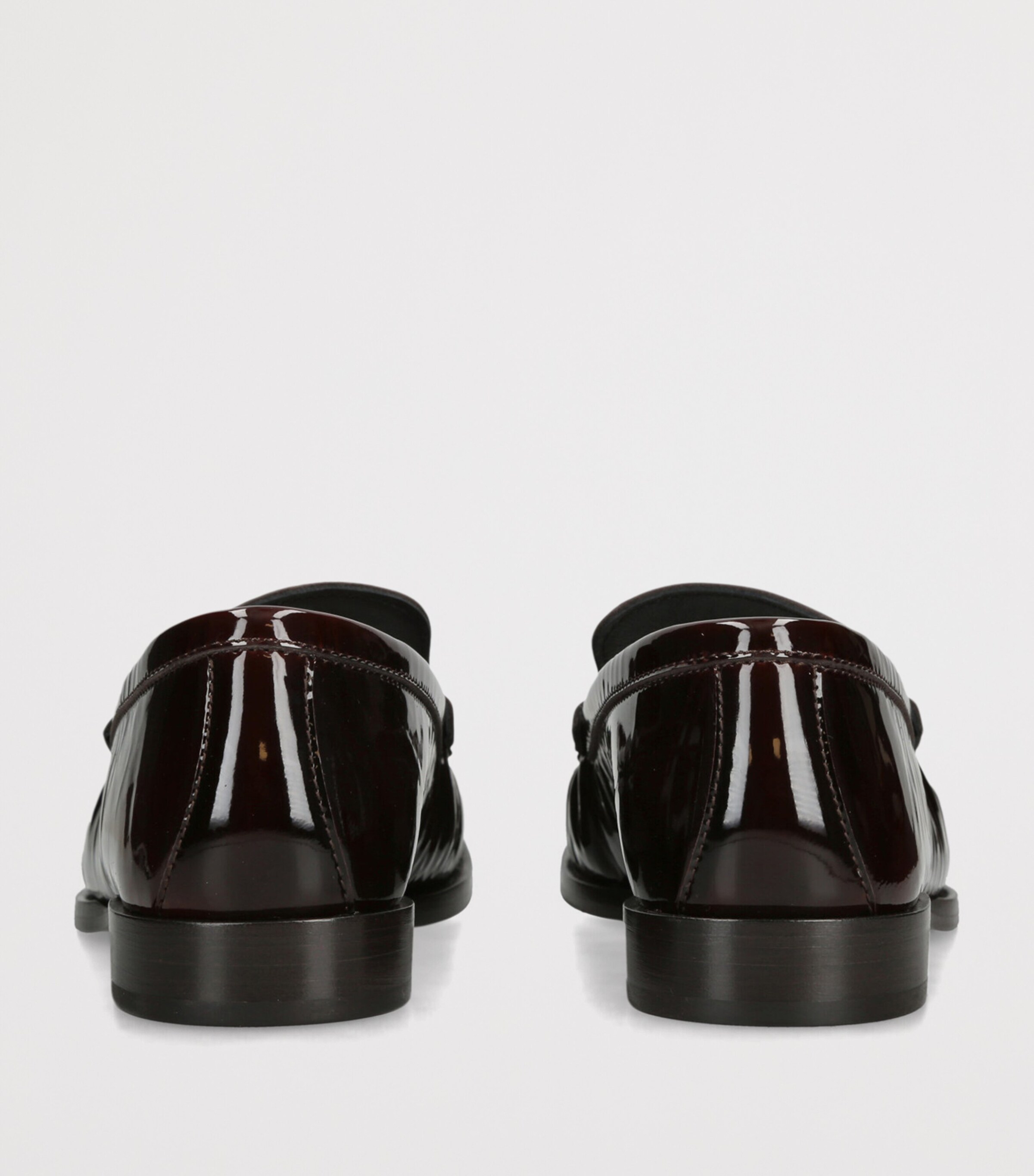 Patent Leather Ruched Loafer DARK BROWN Image 2