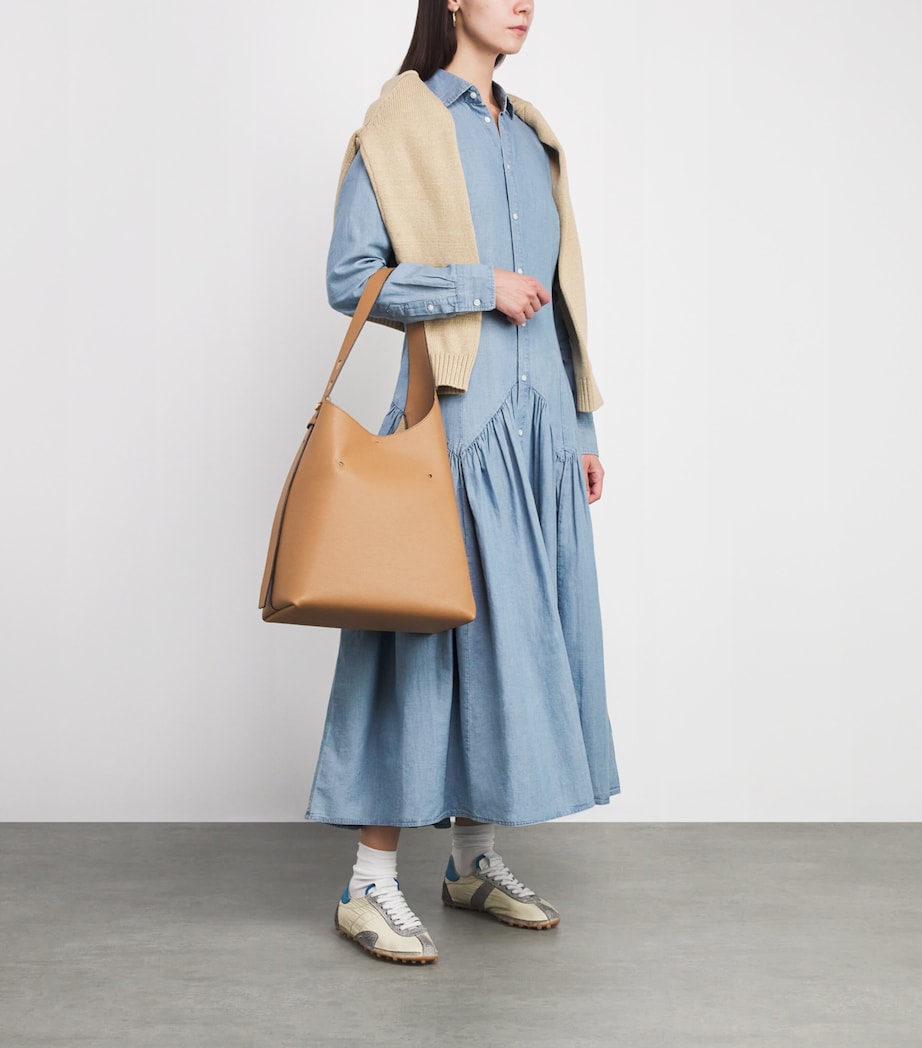 Cotton-Linen Midi Shirt Dress PACIFIC BLUE Image 2