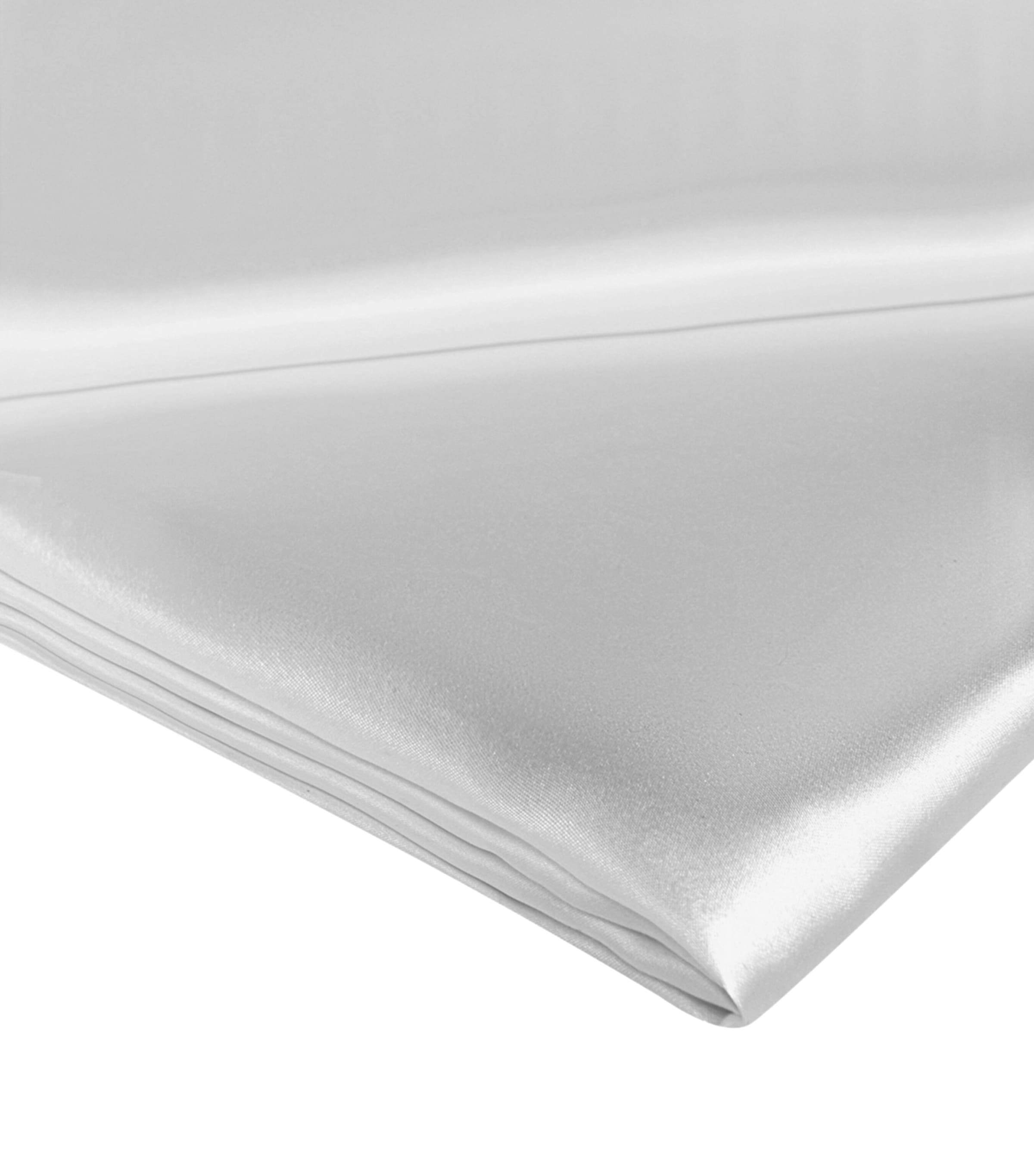 Silk Super King Flat Sheet (280cm x 310cm) WHITE Image 1