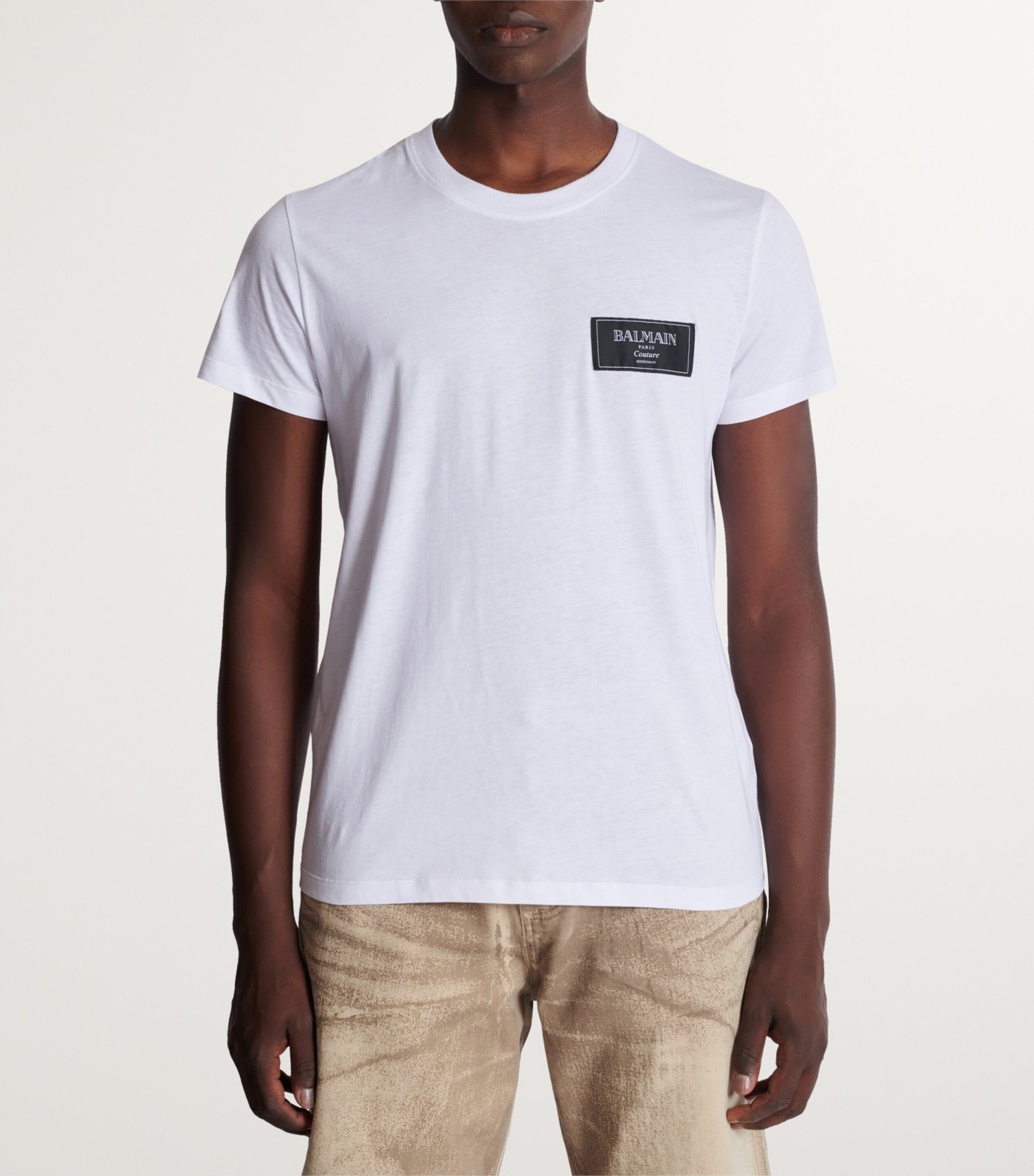 Cotton Logo Print T-Shirt 0FA BLANC Image 2