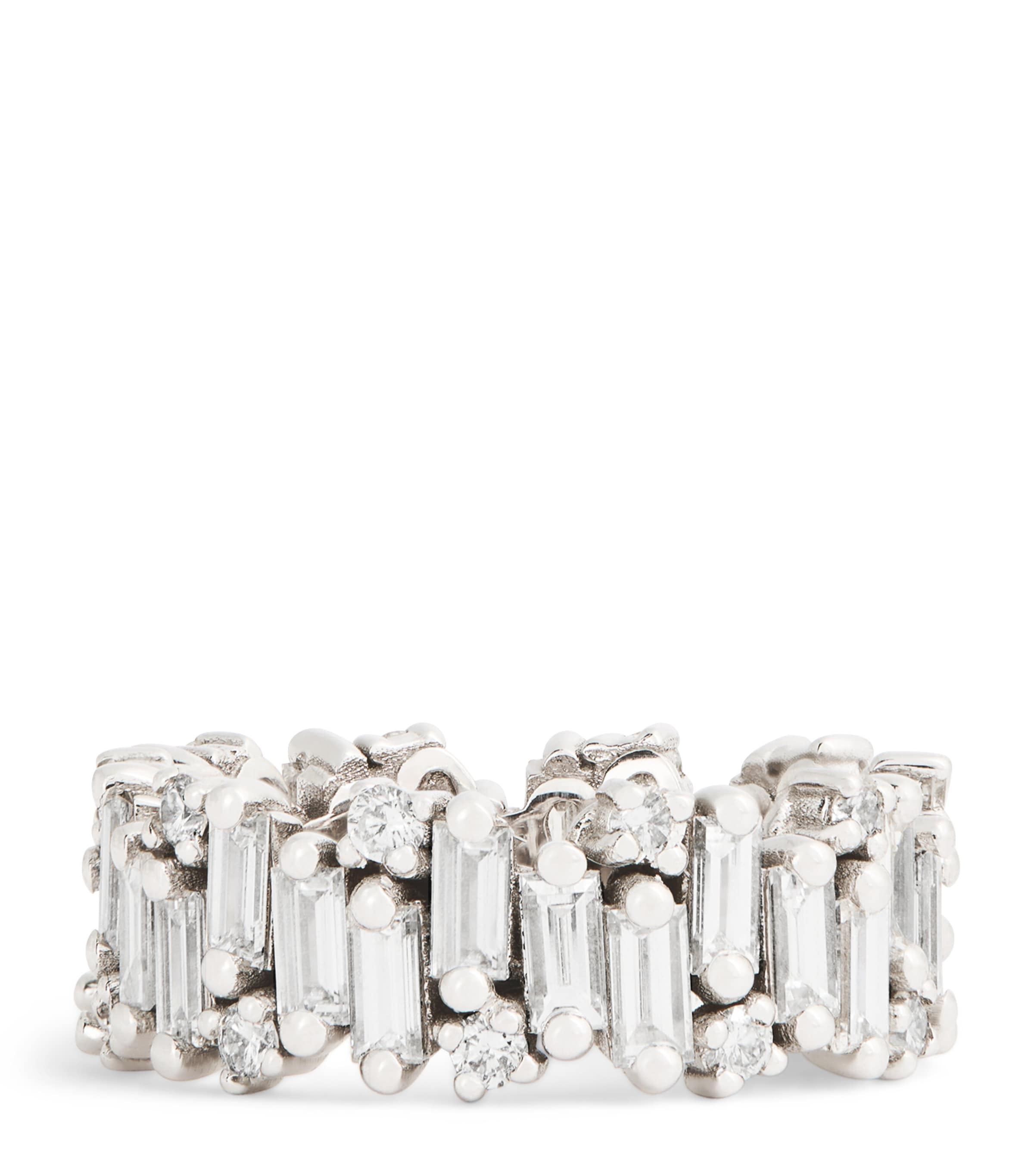 Suzanne Kalan White Gold and Diamond Audrey Shimmer Eternity Ring Wg/wd Image 1