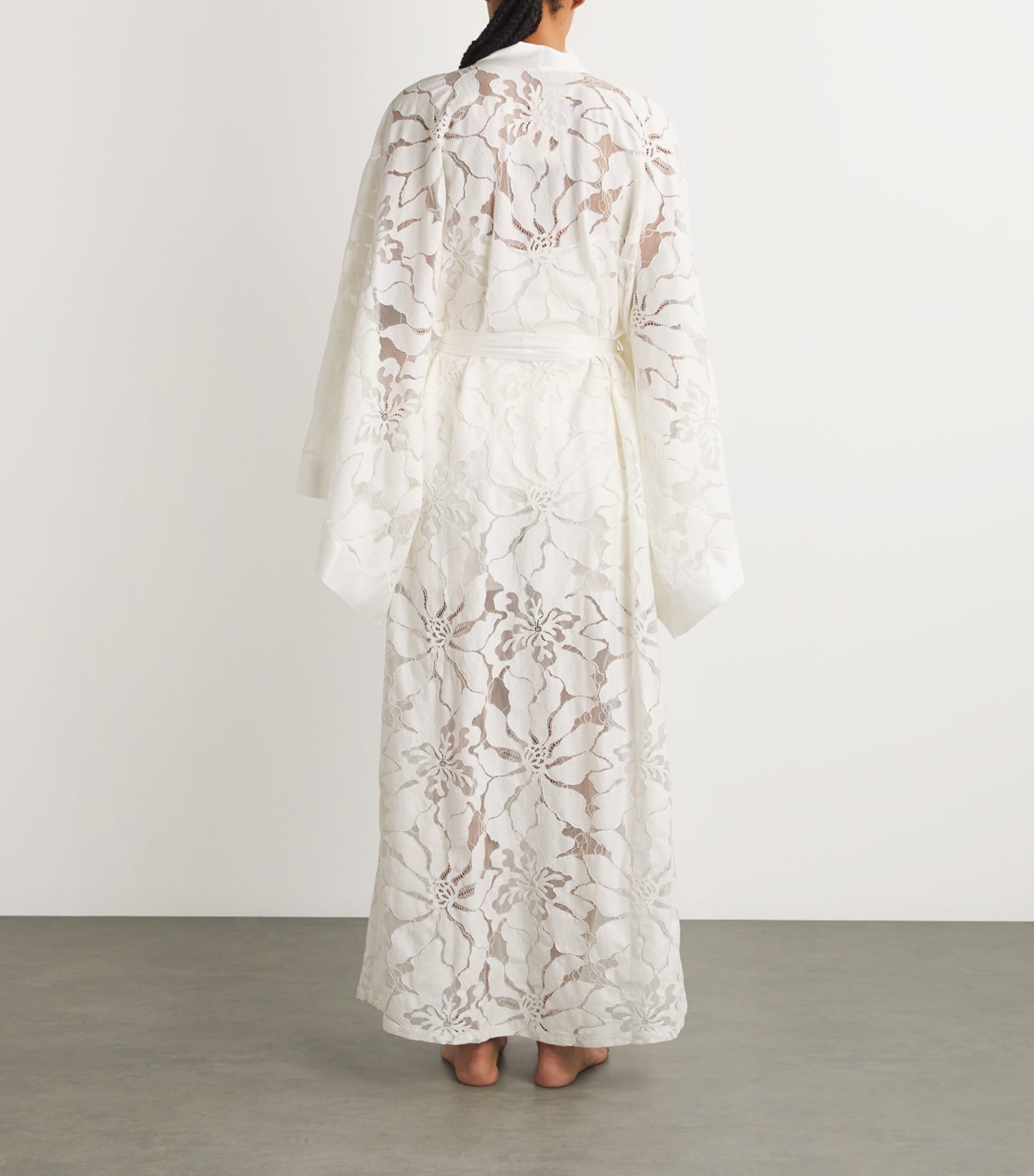 Bocan Womens Floral Bellis Robe Off White Image 3