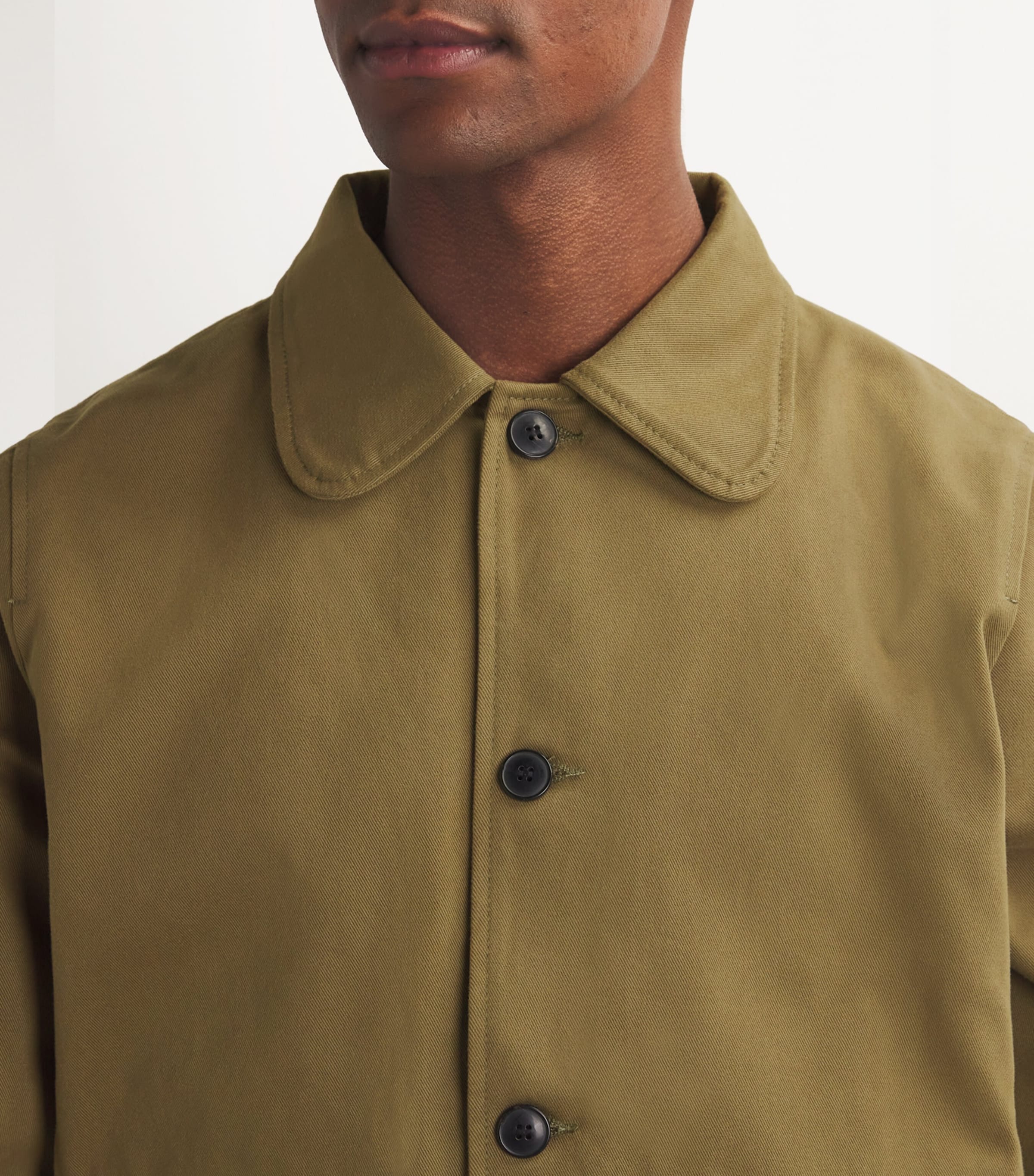 Cotton Utility Jacket ARMY GREEN Image 6