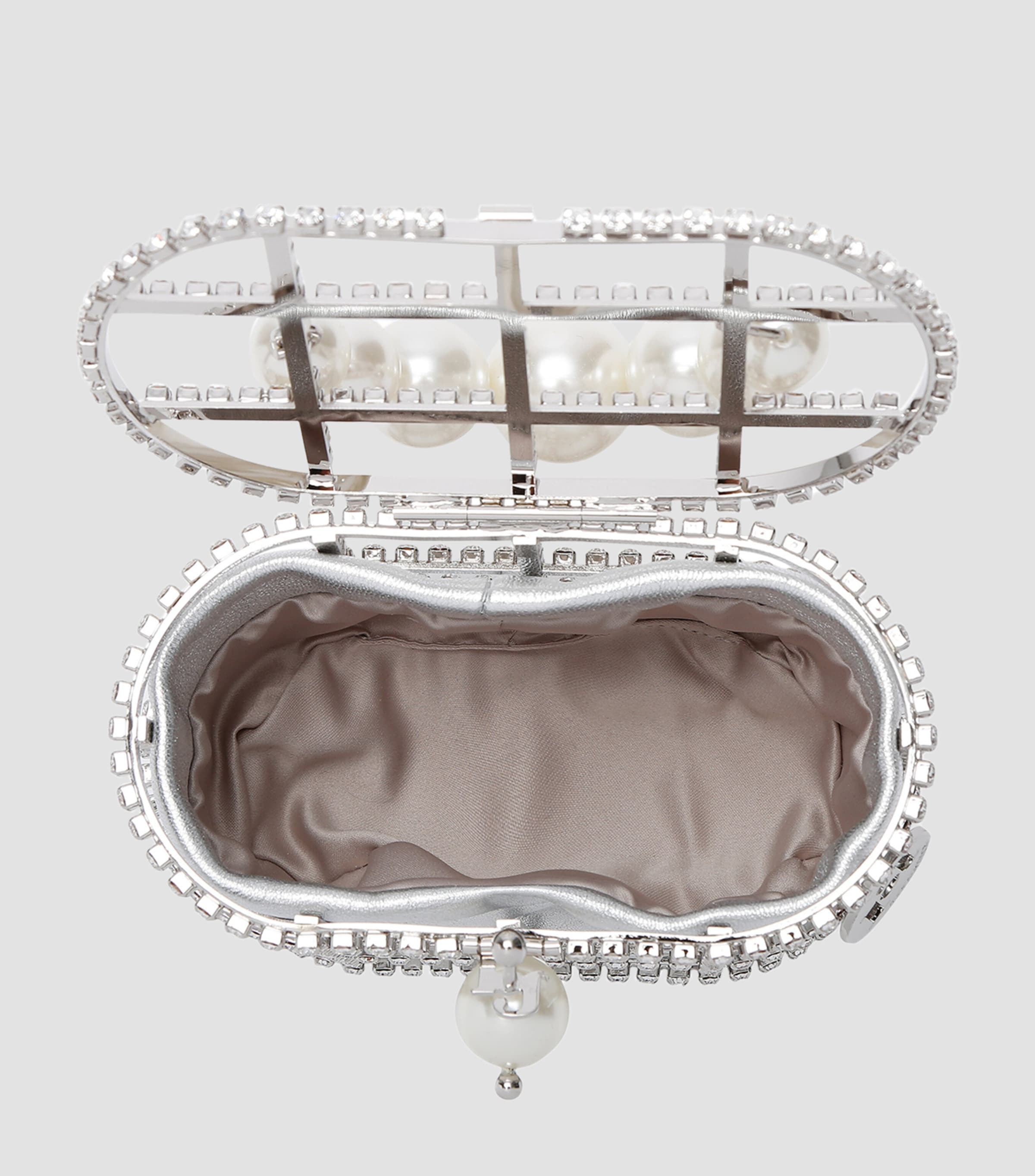 Rosantica Mini Holli Cioccolato Top-Handle Bag Silver Com Image 2