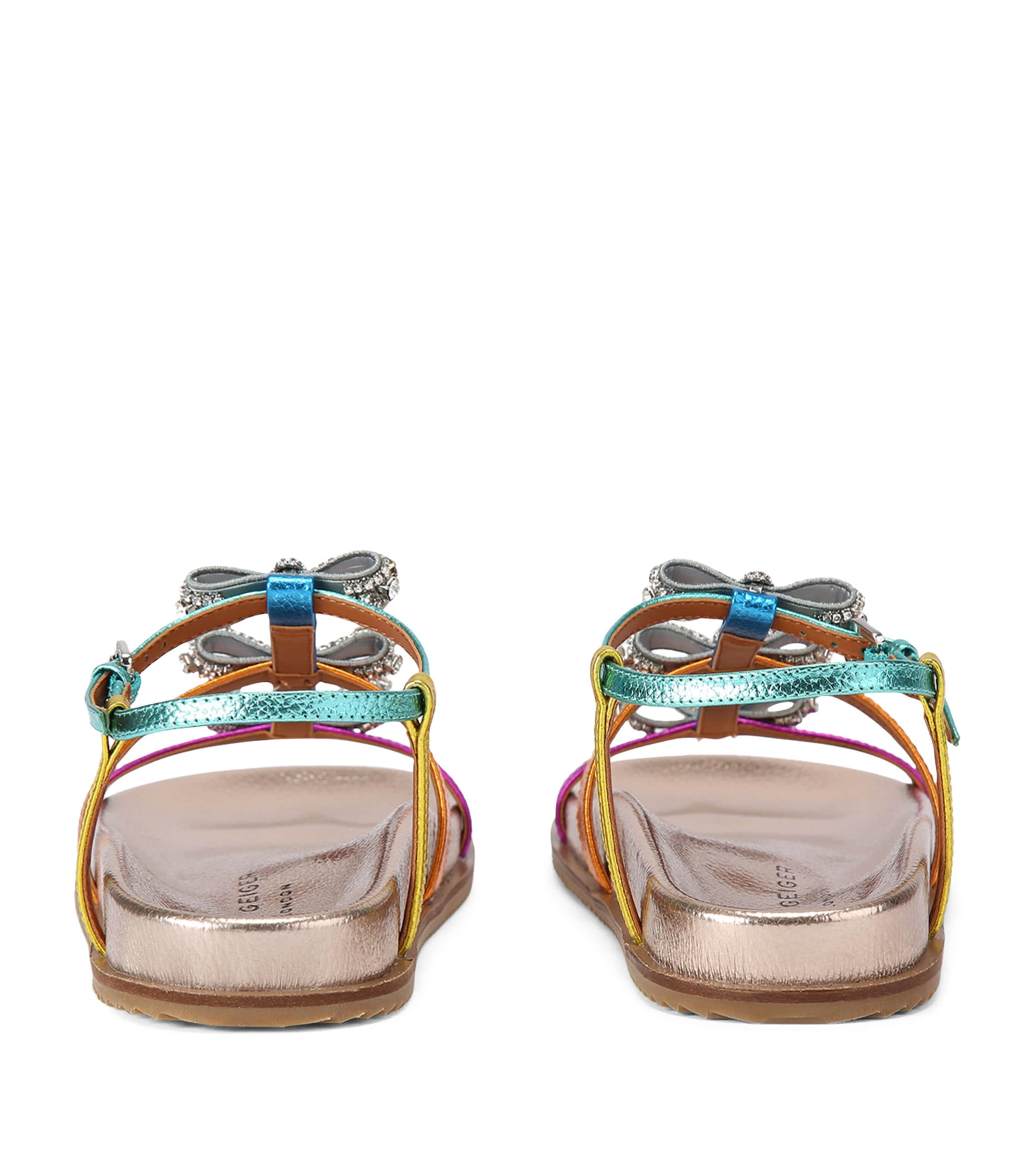 Kurt Geiger London Leather Crystal Bow Pierra Sandals Mult/other Image 2