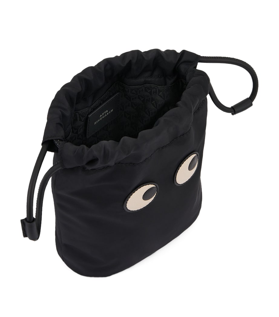 Econyl Eyes Drawstring Pouch BLACK Image 5