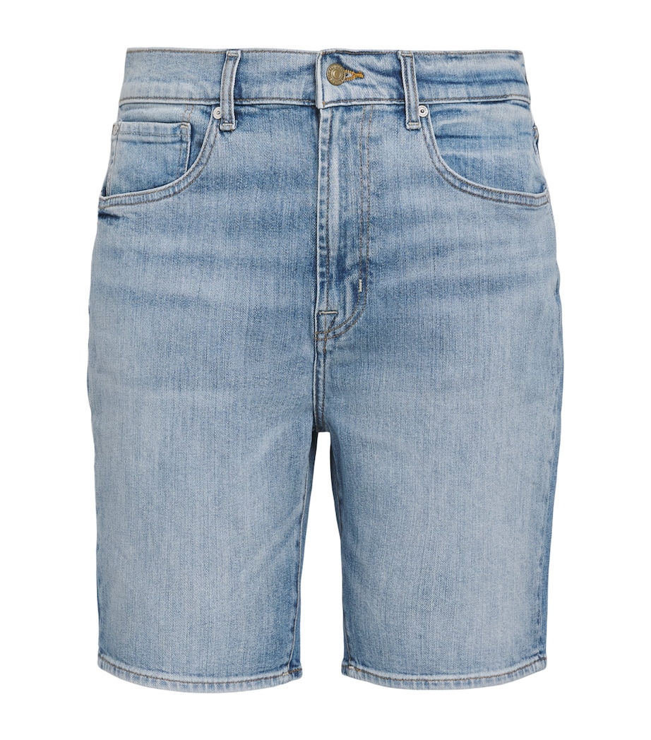 7 For All Mankind Mens Heirloom Jean Shorts Light Blue Image 1