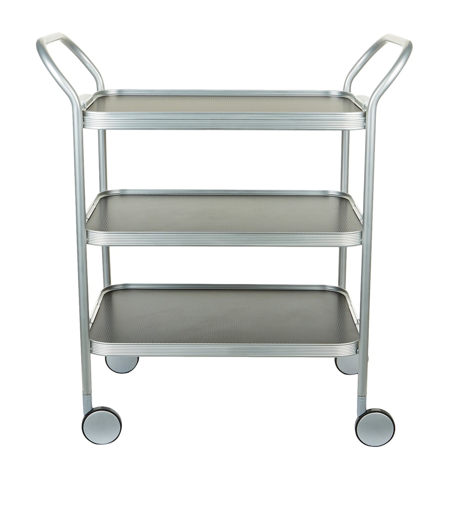 Three-Tier Serving Trolley SILVER WITH BLACK Image 1