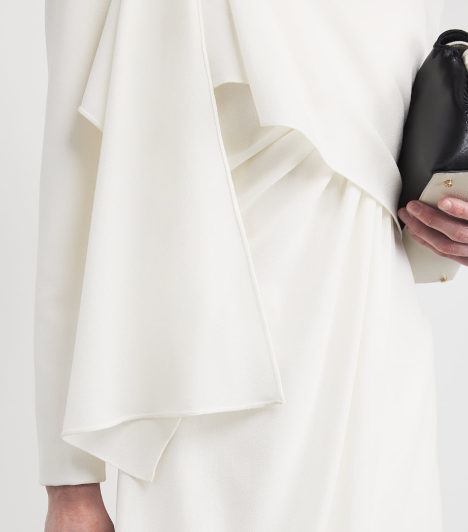 Emilia Wickstead Womens Wool Crepe Aleska Maxi Dress Ivory Image 5