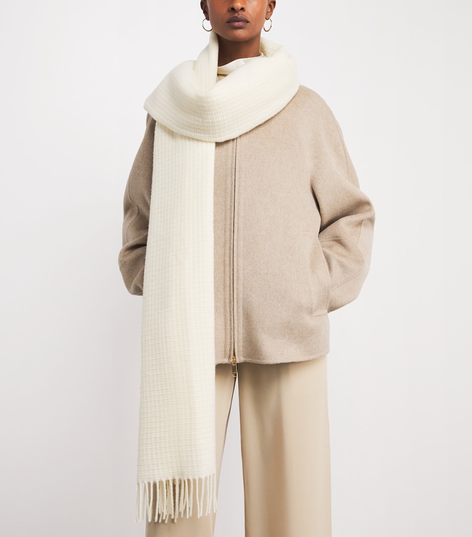 Wool Flora Waffle Scarf MARBLE Image 2