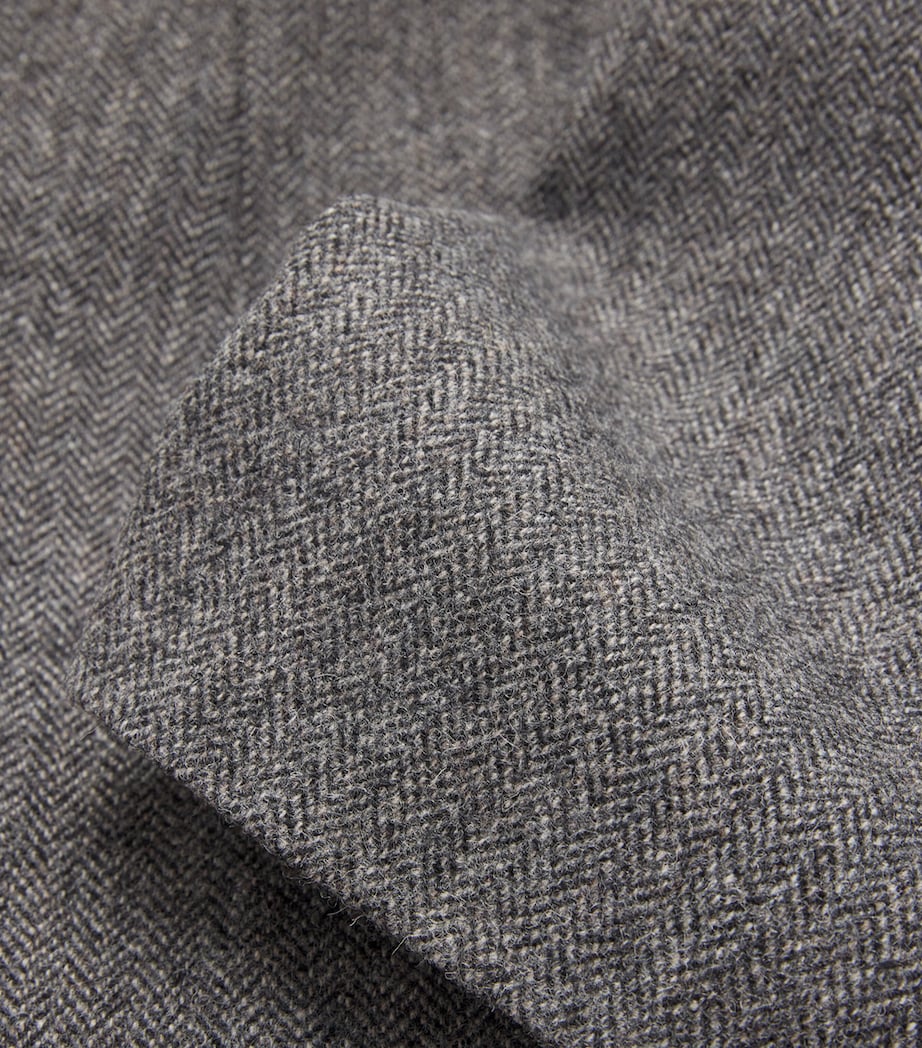 Wool A-Line Skirt DARK GREY Image 5