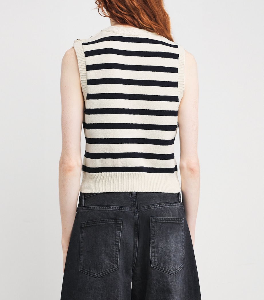 Stripe The Harbor Vest Top NAVY MULTI Image 4