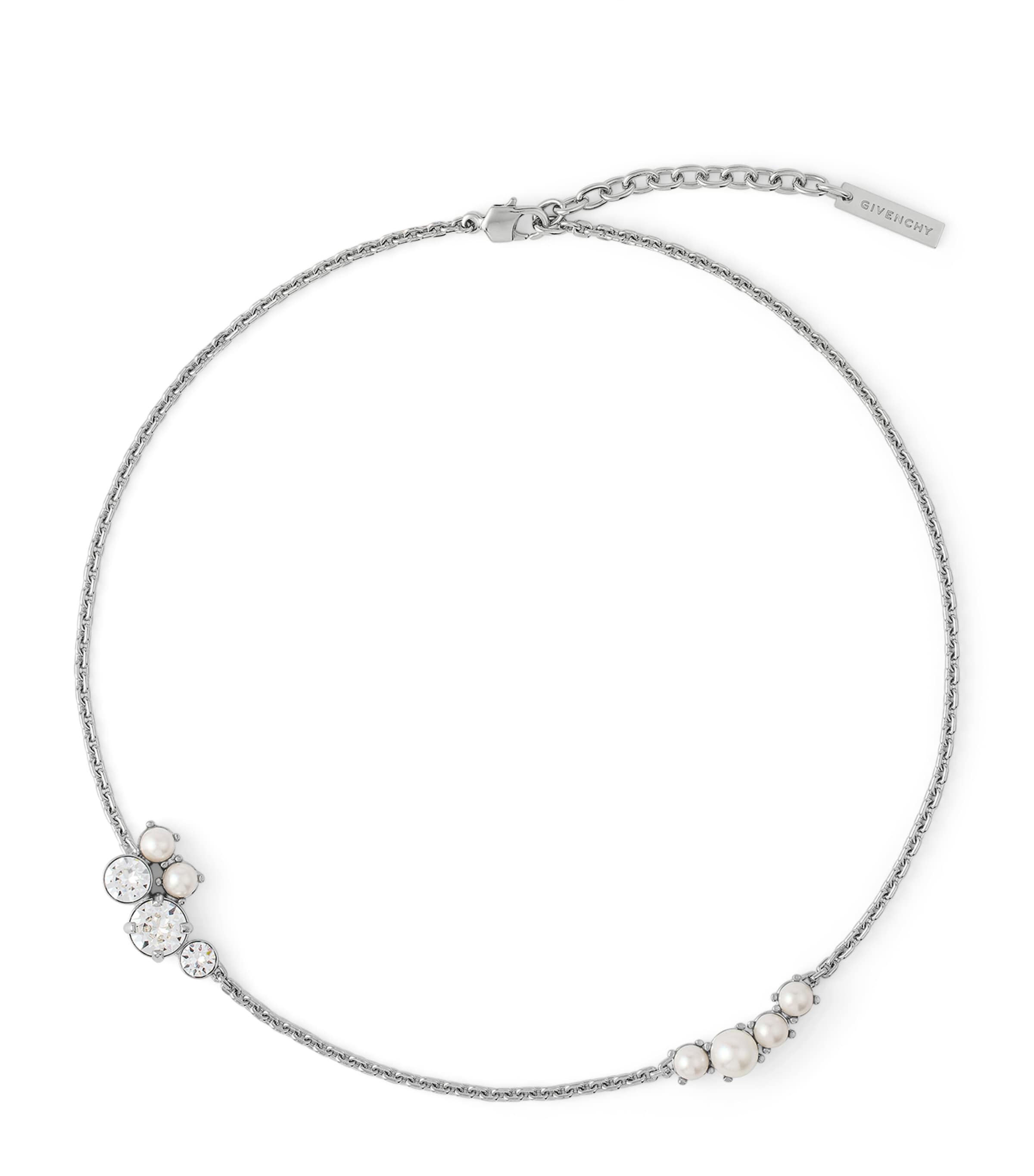 Crystal-Pearl Necklace WHITE/SILVERY Image 1