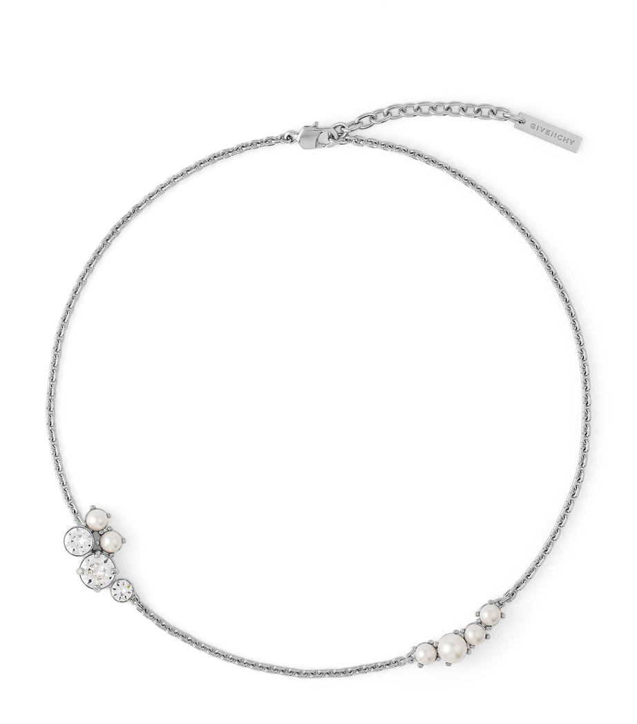 Crystal-Pearl Necklace WHITE/SILVERY Image 1