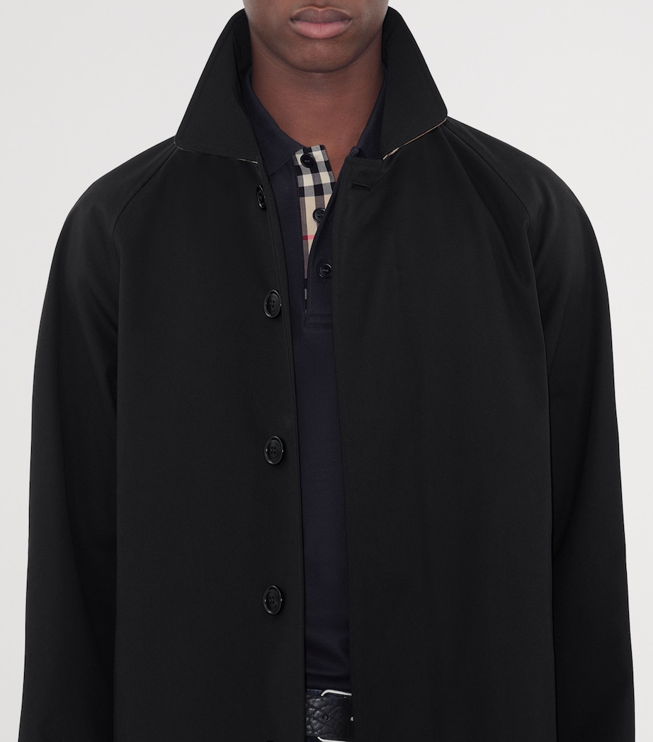 Cotton Camden Heritage Mid-Length Car Coat BLACK Image 5