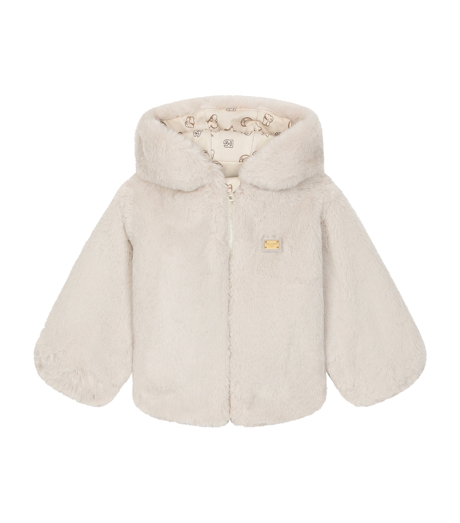 Faux Fur Coat (3-30 Months) A0416-CREAM Image 1