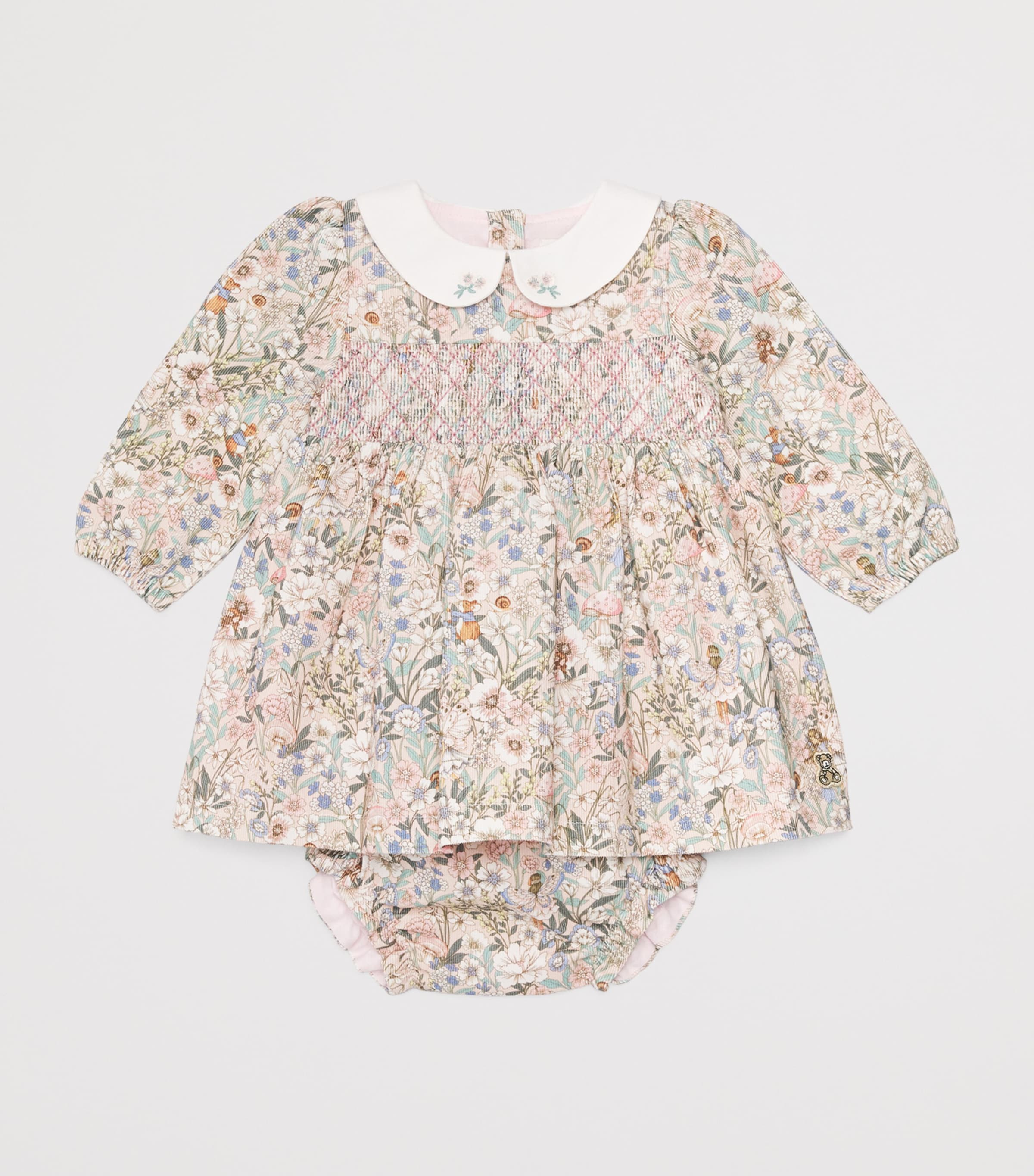 Harrods Floral Print Dress (0-18 Months) Pink Image 3