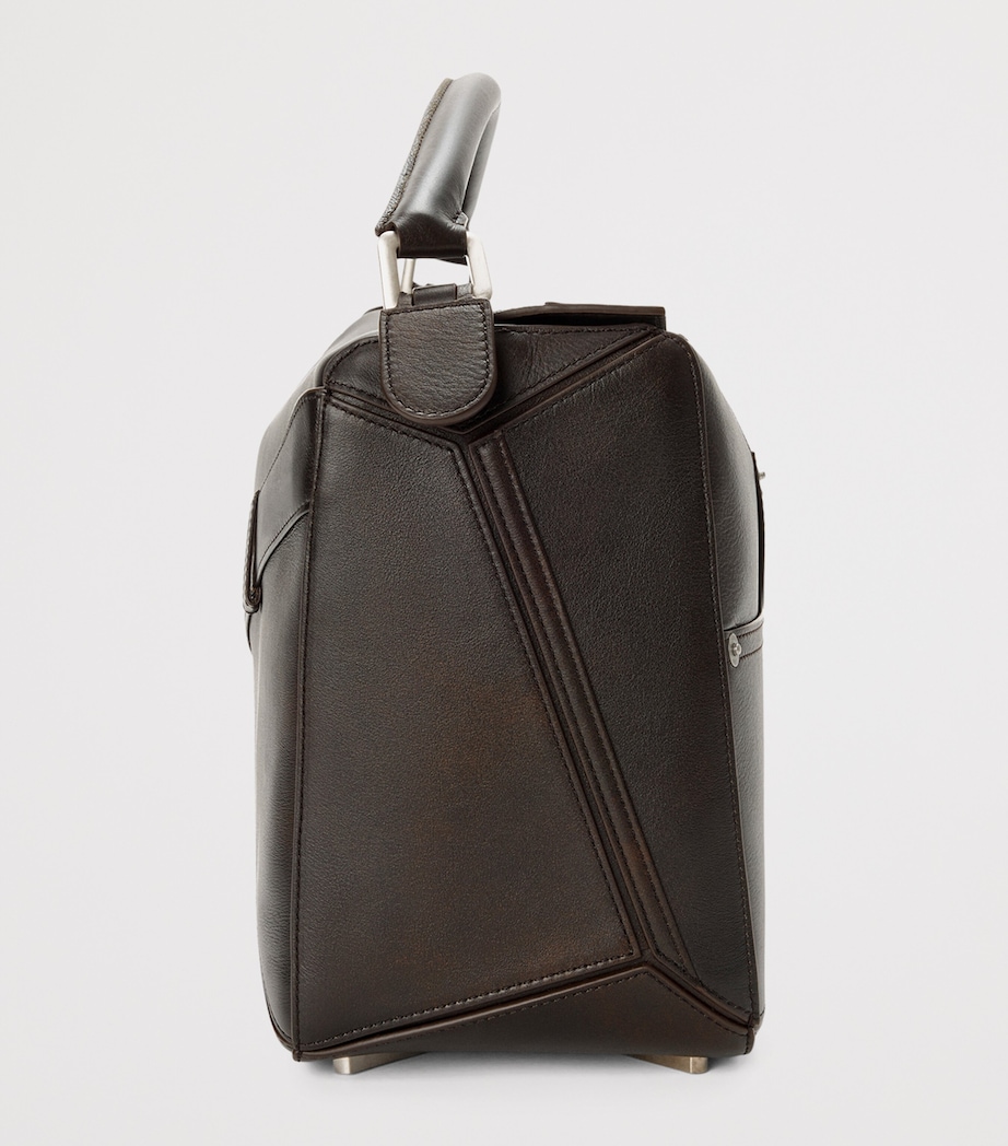 Large Calfskin Puzzle Panta Top-Handle Bag VINTAGE BROWN Image 3