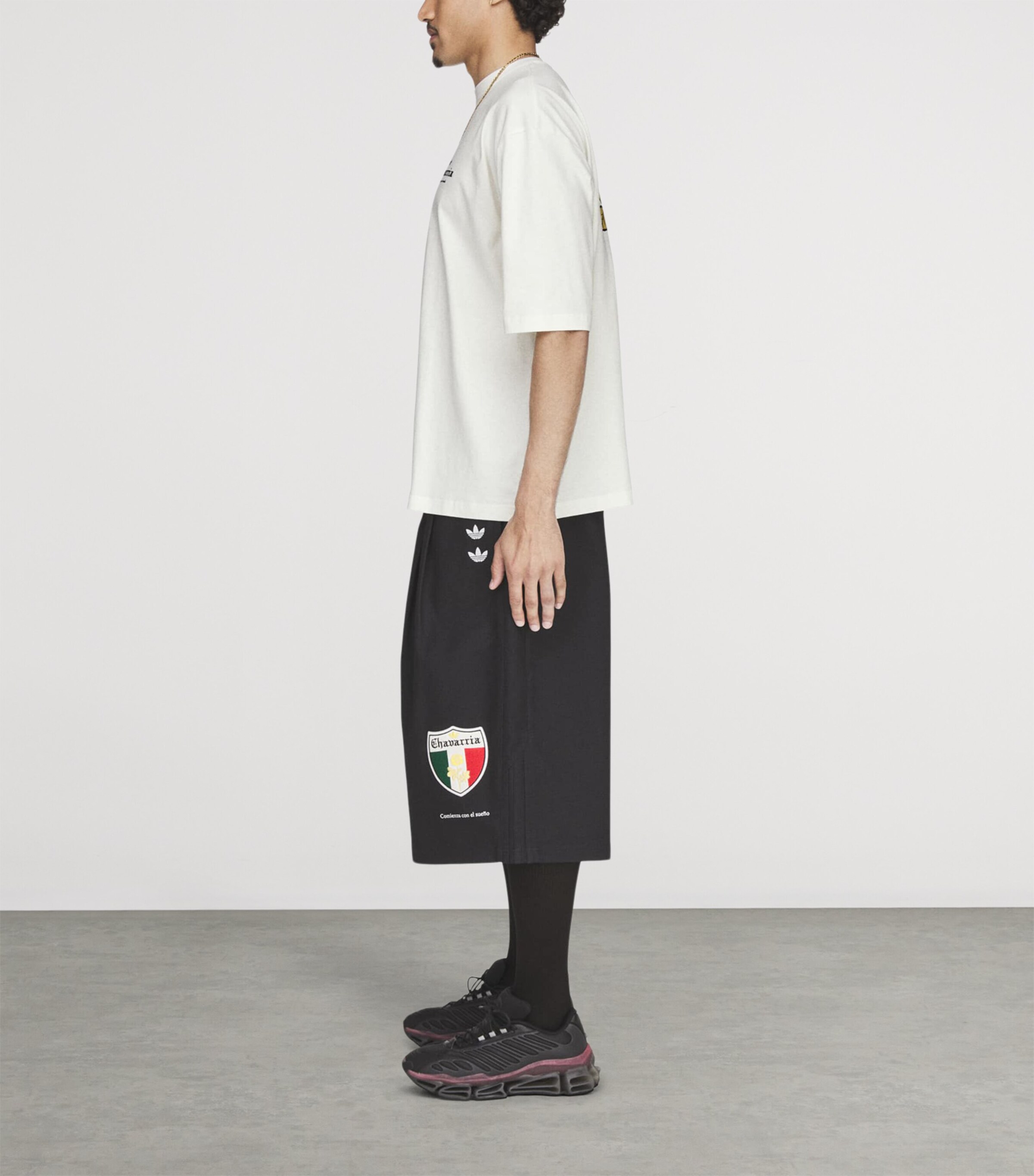 Willy Chavarria Mens x adidas Originals Cotton Mexico Printed T-Shirt Off White Image 5