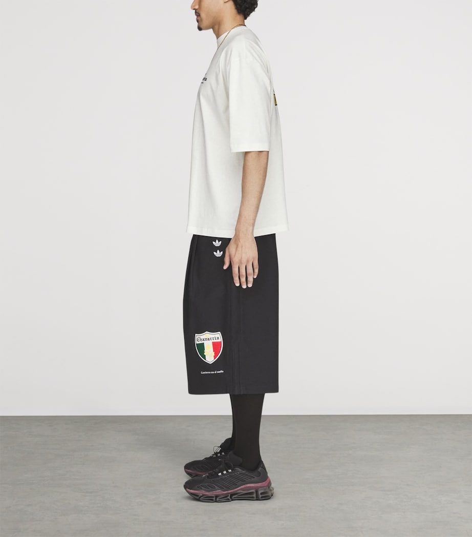 Willy Chavarria Mens x adidas Originals Cotton Mexico Printed T-Shirt Off White Image 5