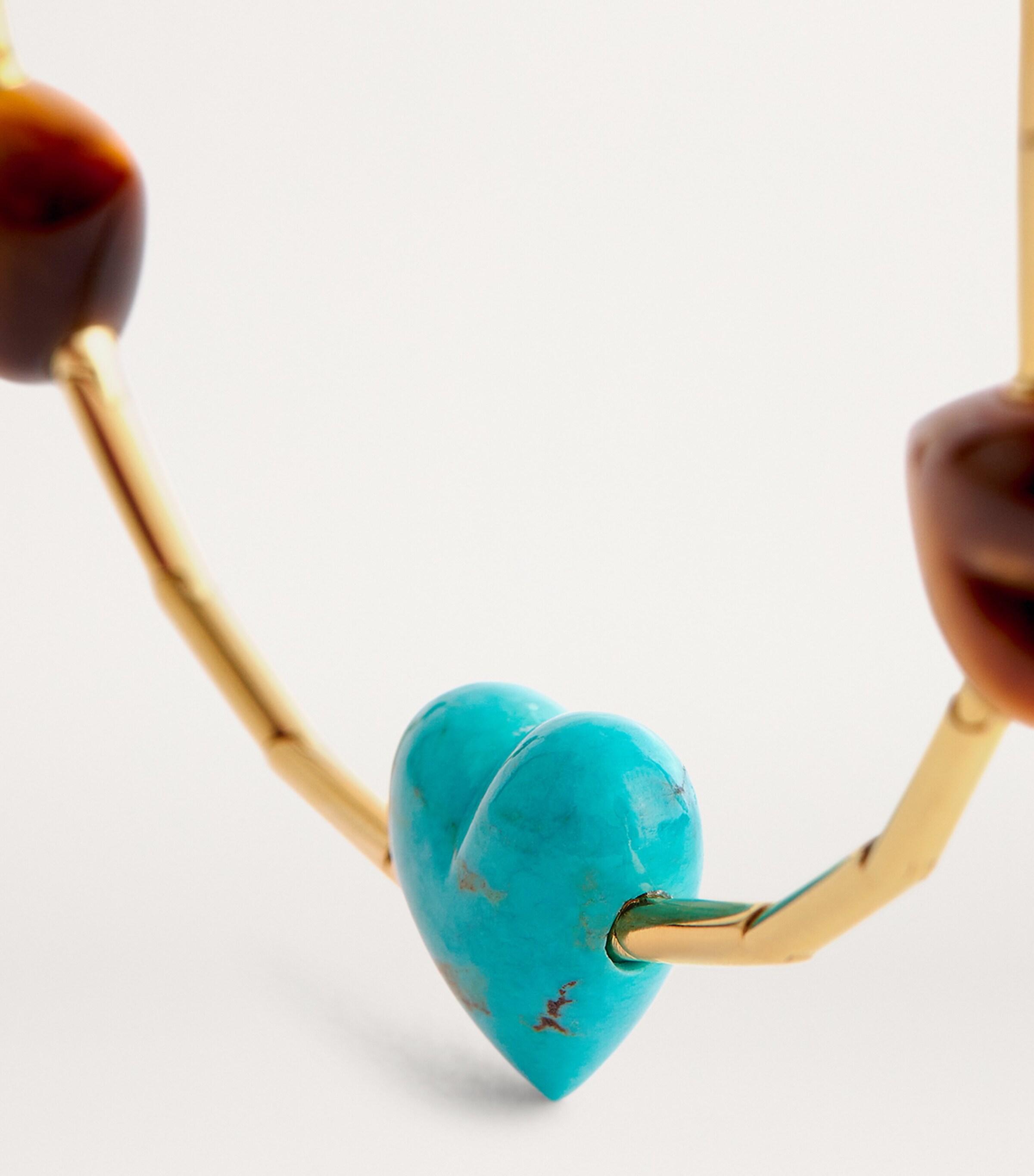 Yellow Gold and Mixed Stone Heart Canyon Necklace YELLOW GOLD Image 5