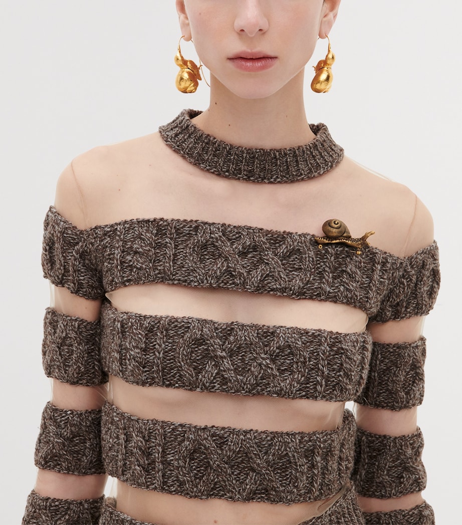 Schiaparelli Snail Brooch Aged Gold Image 2