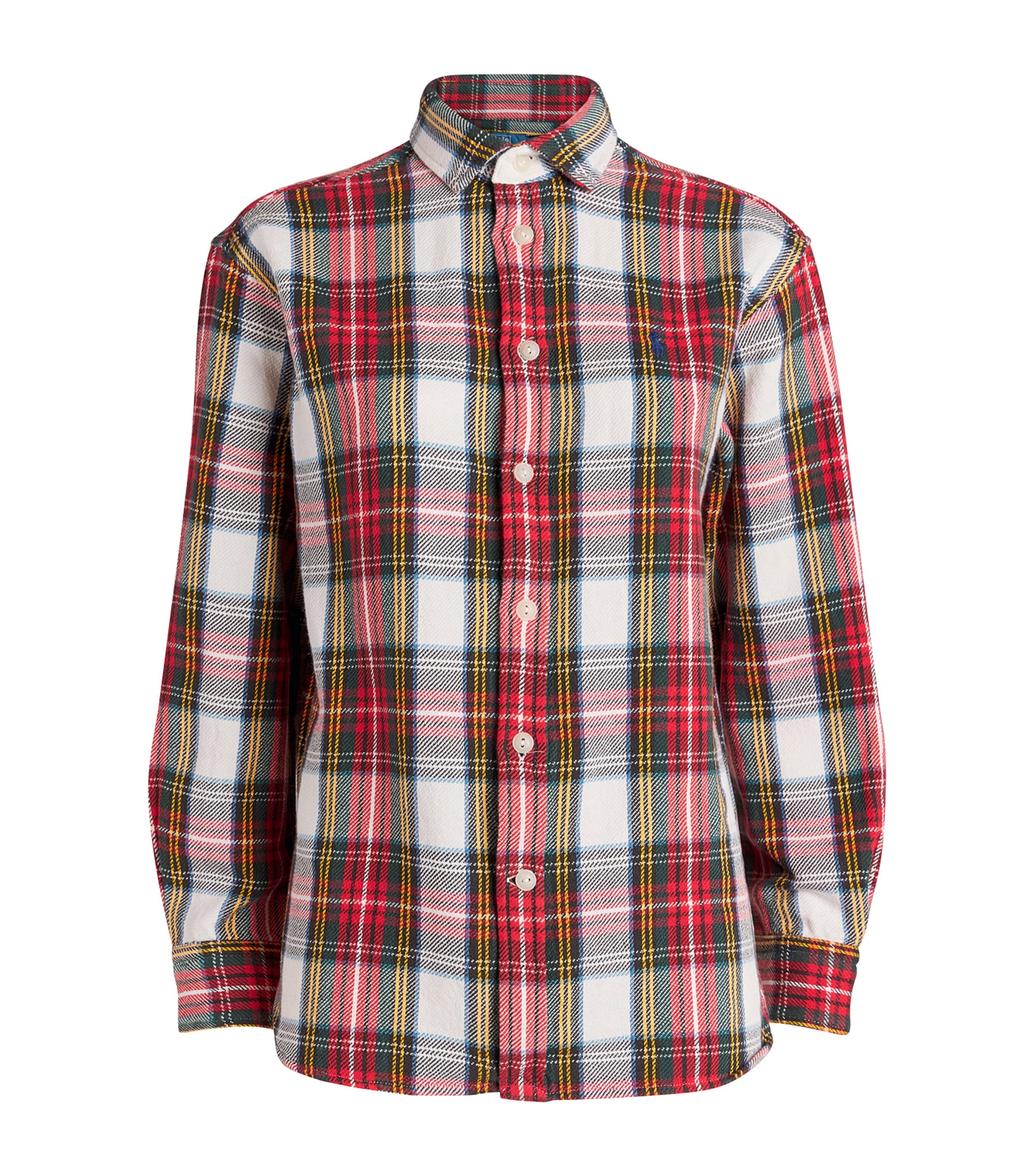 Cotton Plaid Shirt 1957 RED-CREAM-GREEN Image 1
